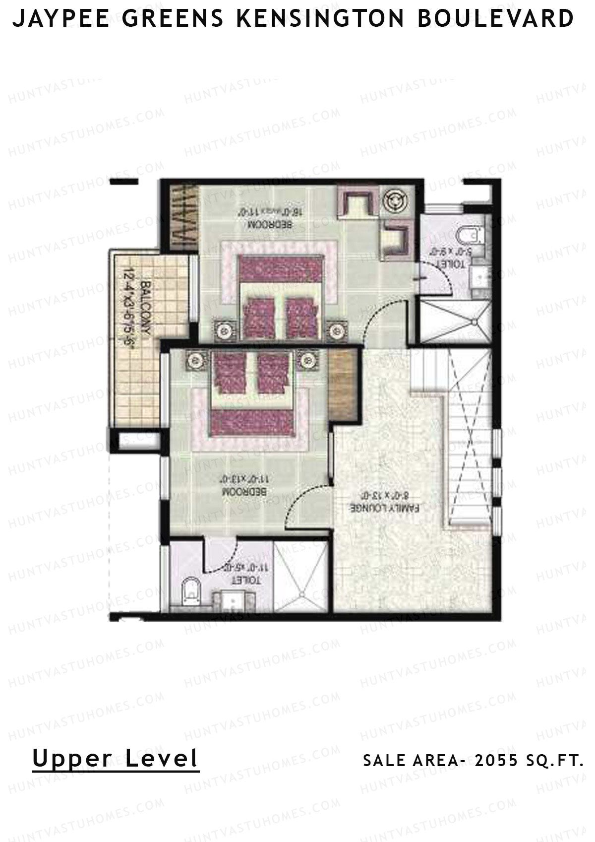 Jaypee Greens Kensington Boulevard KBA 4 Unit 4, Duplex (Type B) Floor Plan