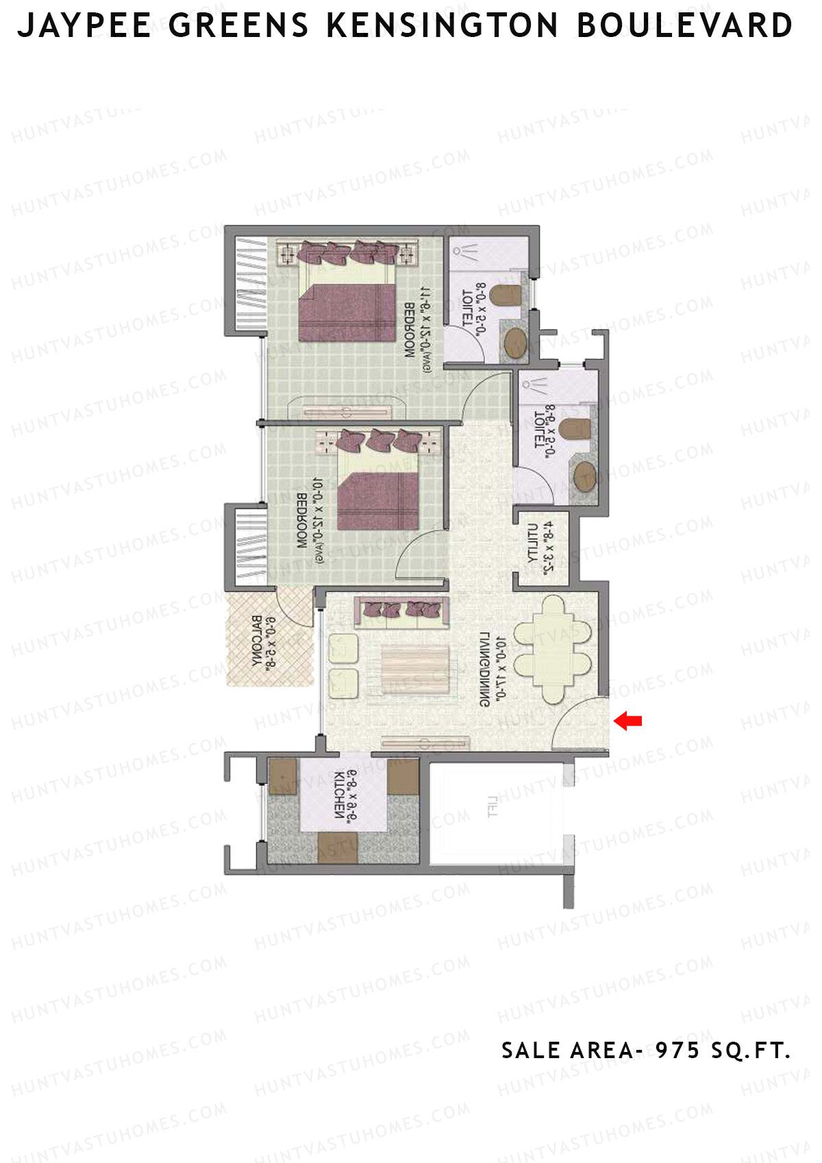Jaypee Greens Kensington Boulevard KBA 5 Unit 2 Floor Plan