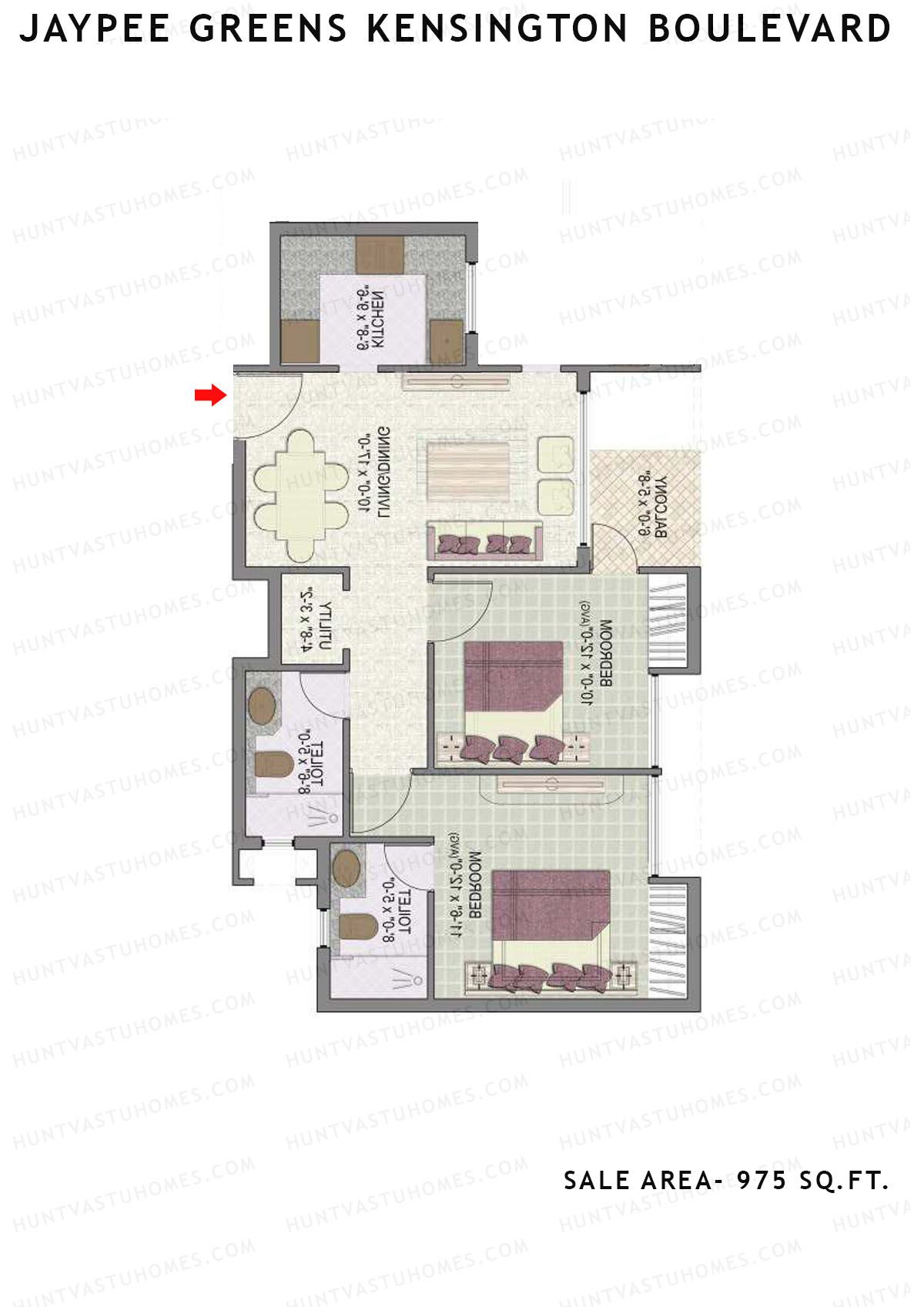 Jaypee Greens Kensington Boulevard KBA 5 Unit 3 Floor Plan