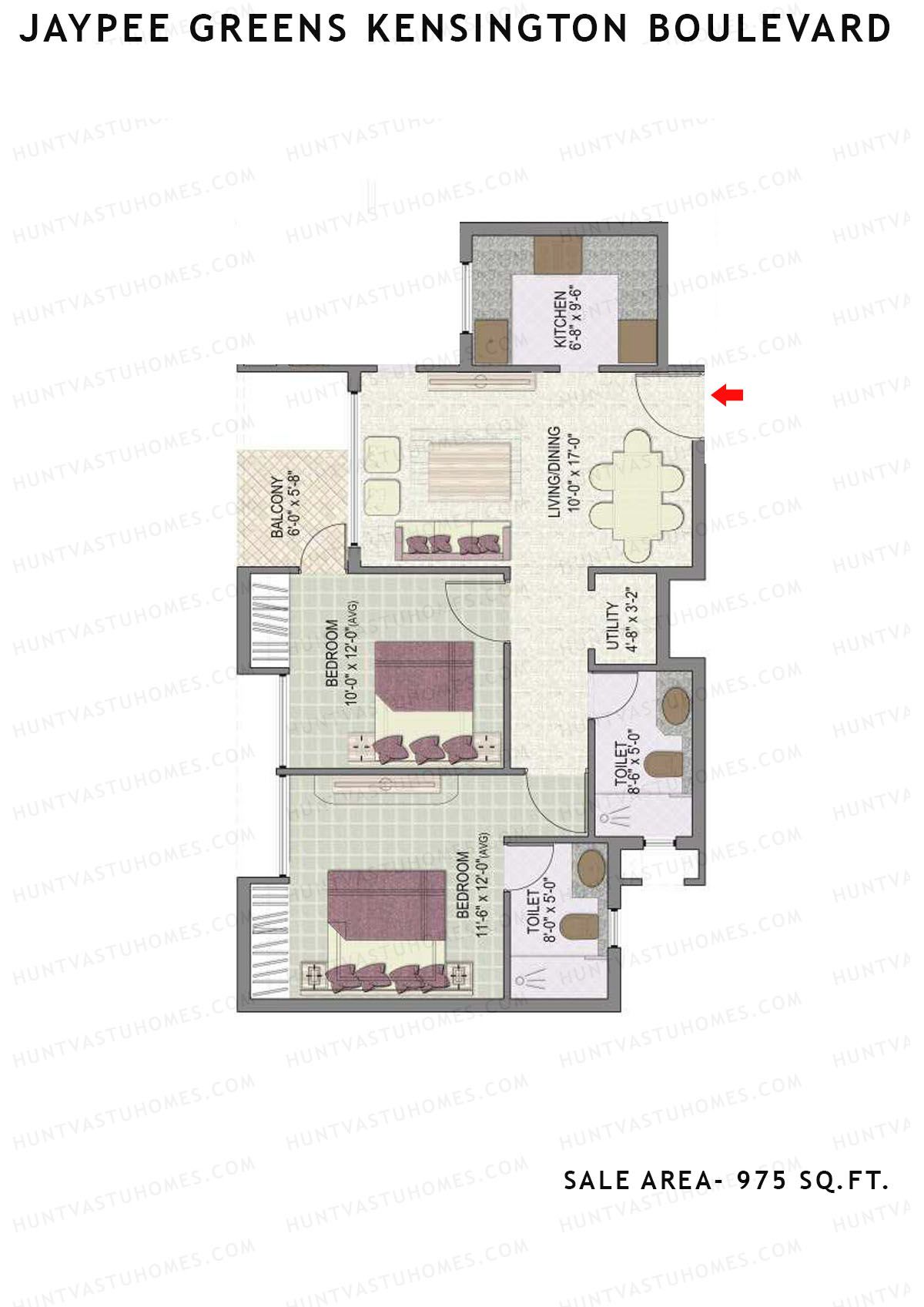 Jaypee Greens Kensington Boulevard KBA 9 Unit 1 Floor Plan