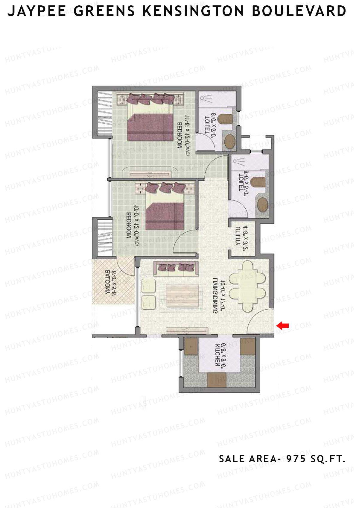 Jaypee Greens Kensington Boulevard KBA 9 Unit 2 Floor Plan
