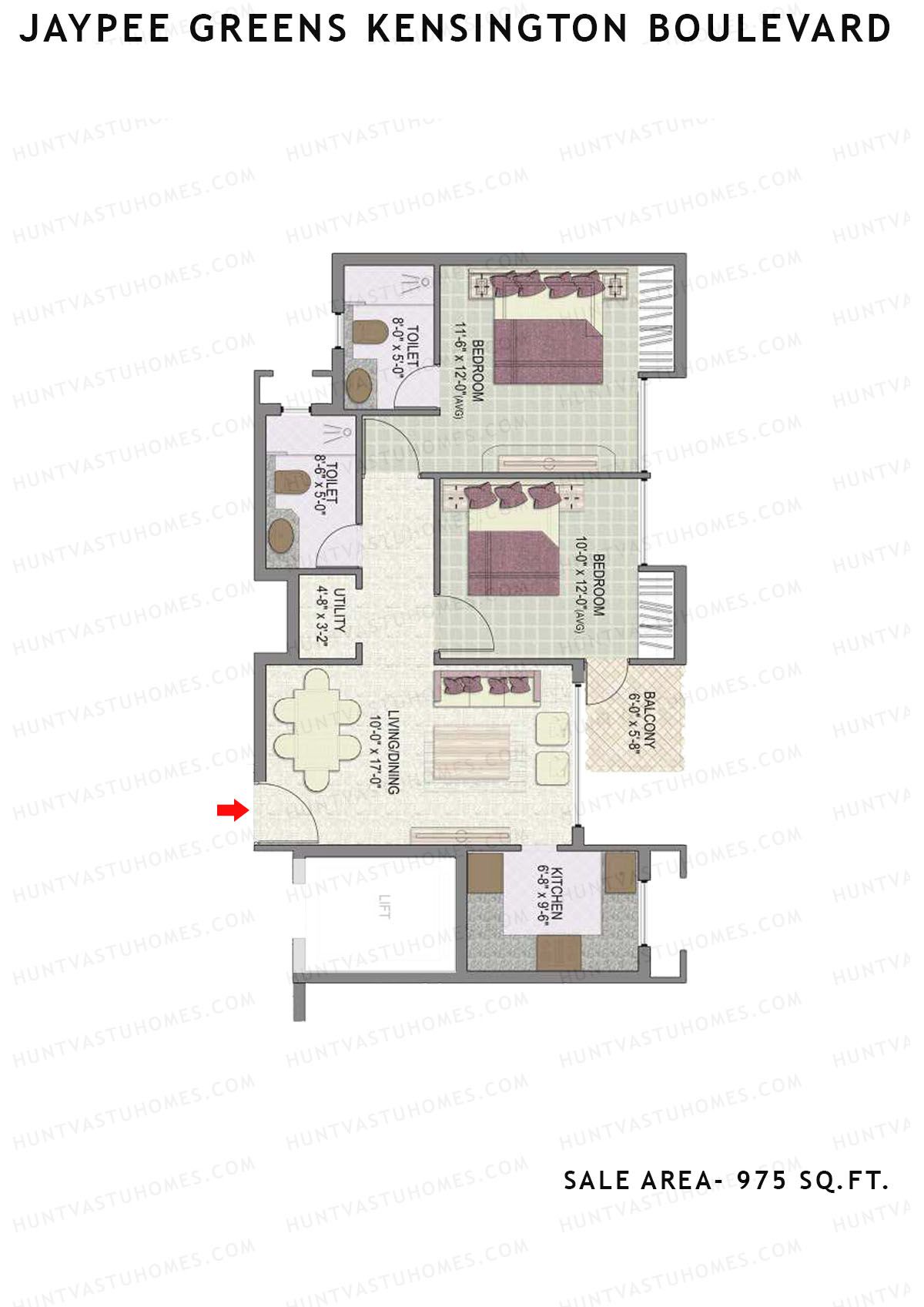 Jaypee Greens Kensington Boulevard KBA 9 Unit 4 Floor Plan