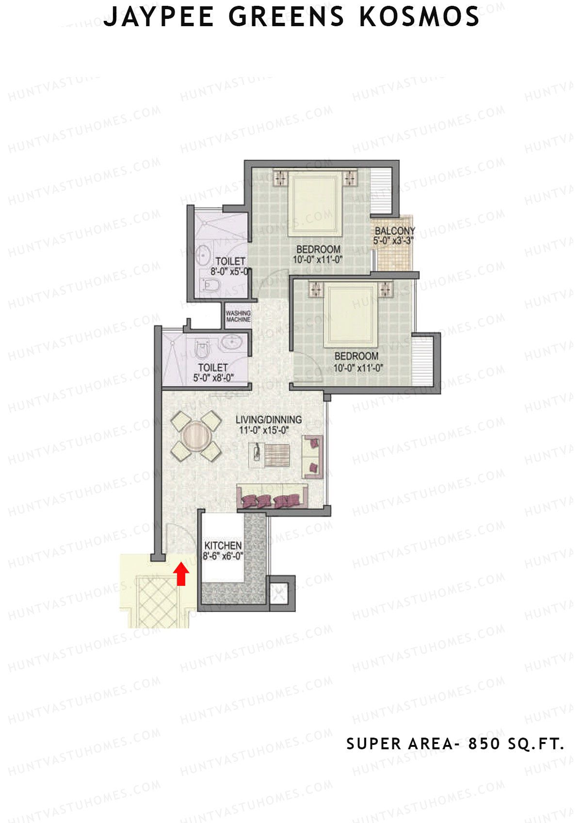 Jaypee Greens Kosmos Tower 72C Unit 4 Floor Plan