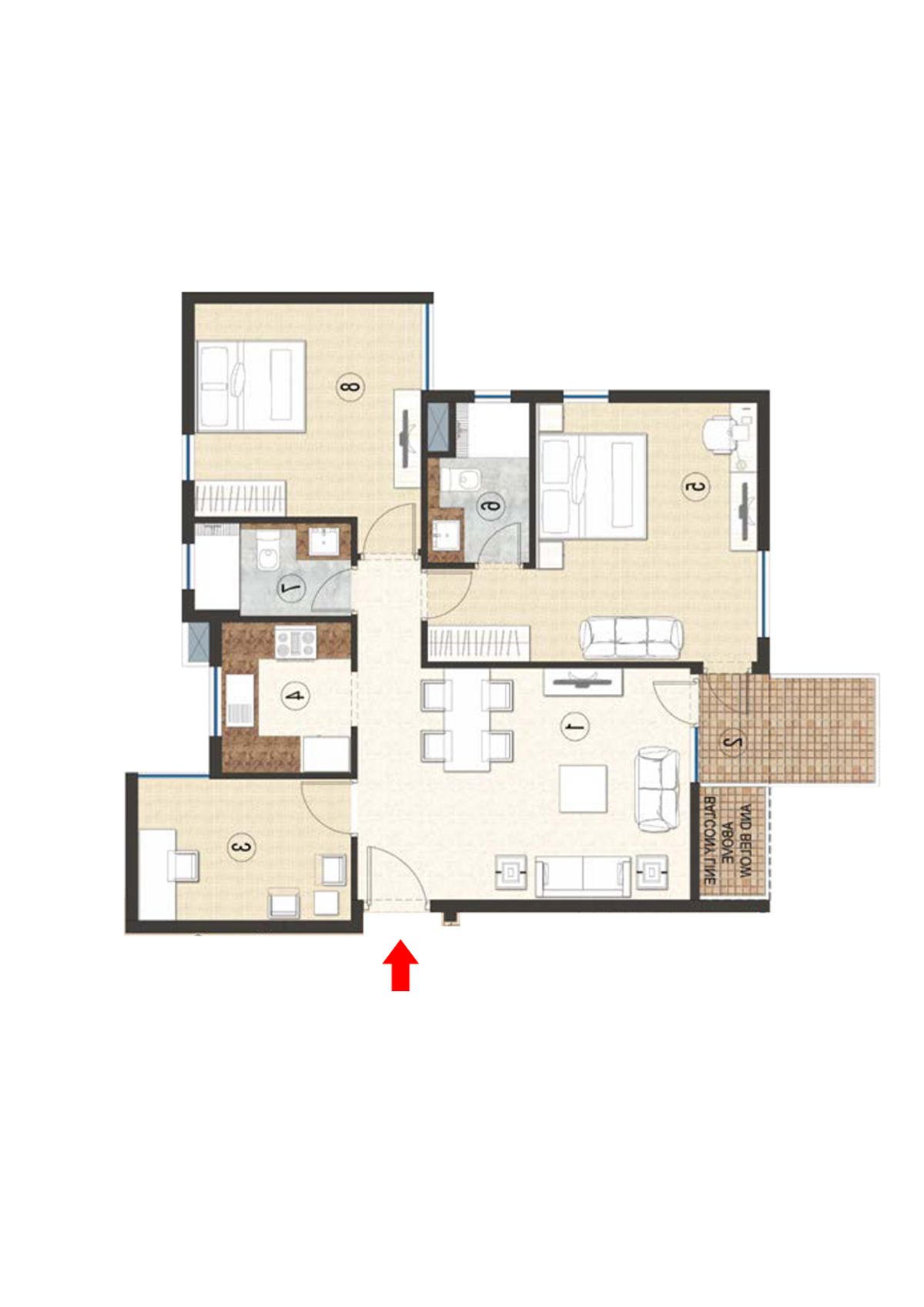 Jaypee Greens Krescent Homes KRH 18 Unit 3 Floor Plan