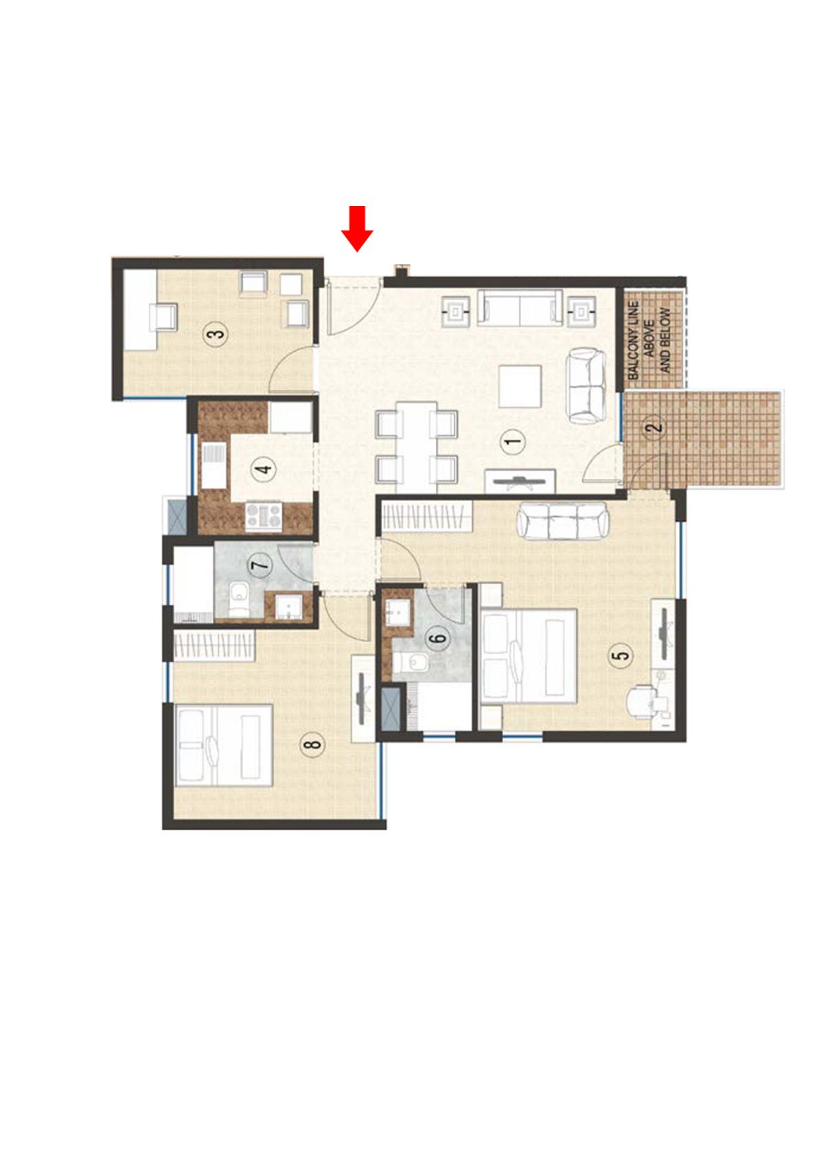 Jaypee Greens Krescent Homes KRH 18 Unit 4 Floor Plan