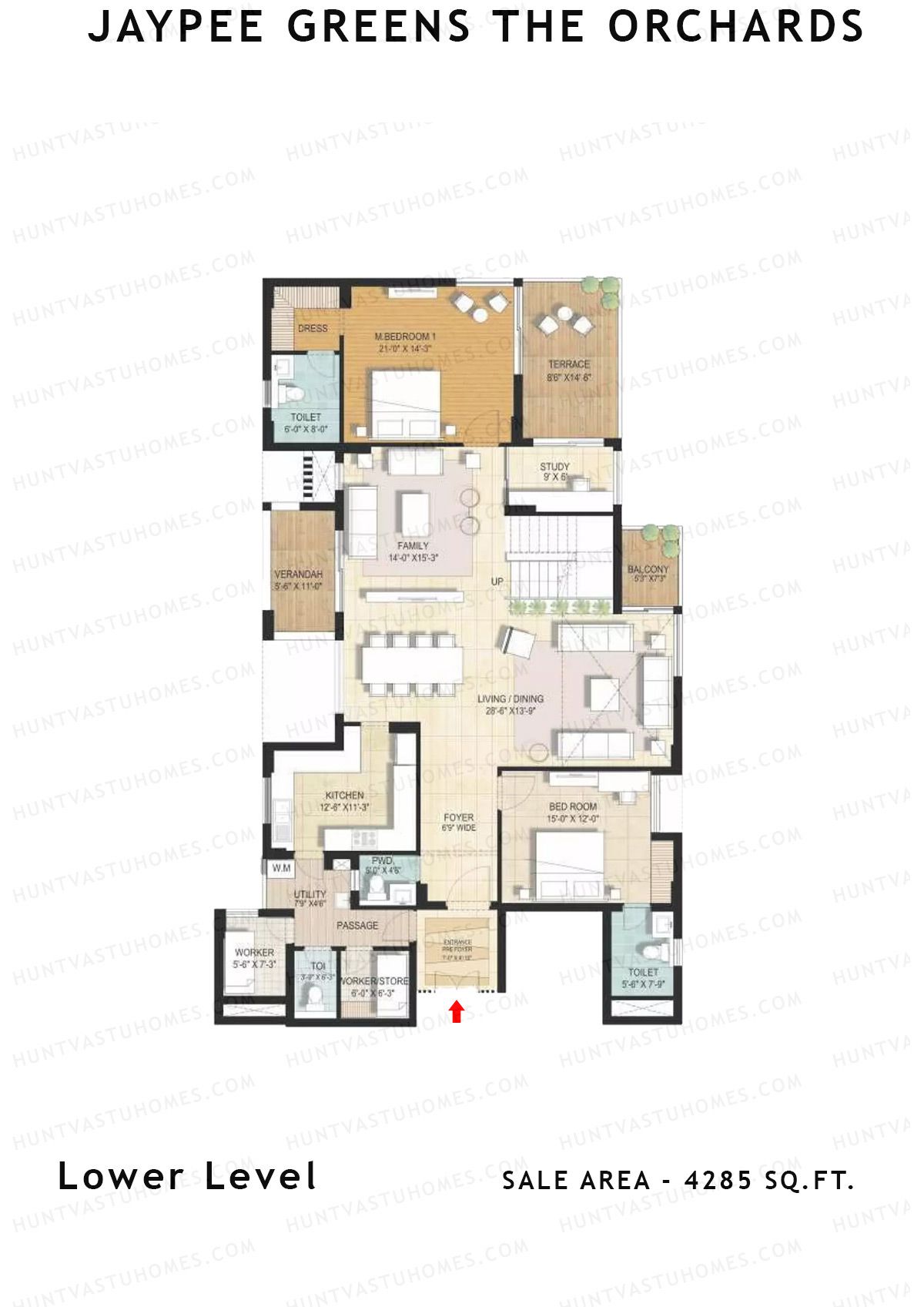 Jaypee Greens The Orchards Tower B4 Unit 2 Floor Plan