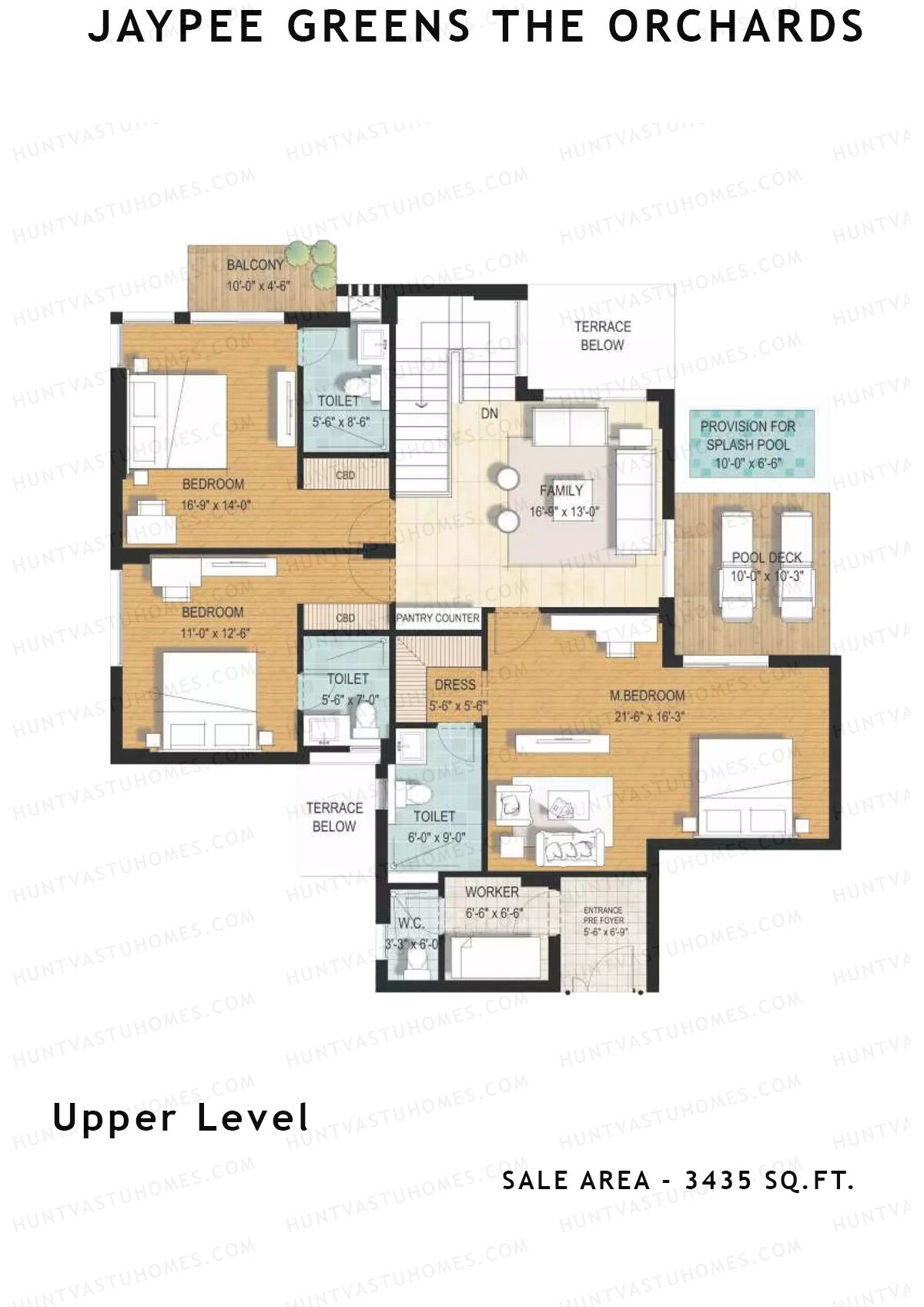 Jaypee Greens The Orchards Tower A1 Unit 2, 6 Floor Plan
