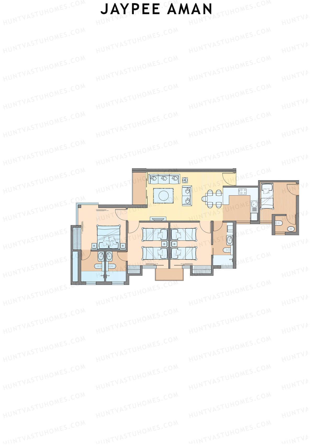 Jaypee Aman Tower N12 Unit 7 (Type C2) Floor Plan