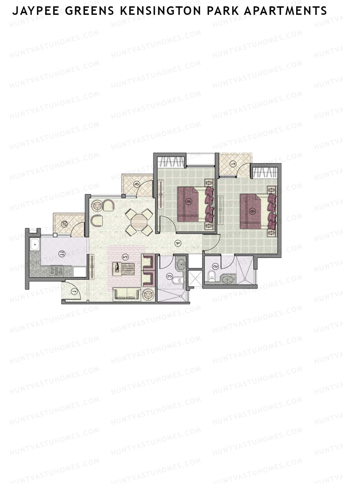 Jaypee Greens Kensington Park Apartments KPA 4 Unit 1 Floor Plan