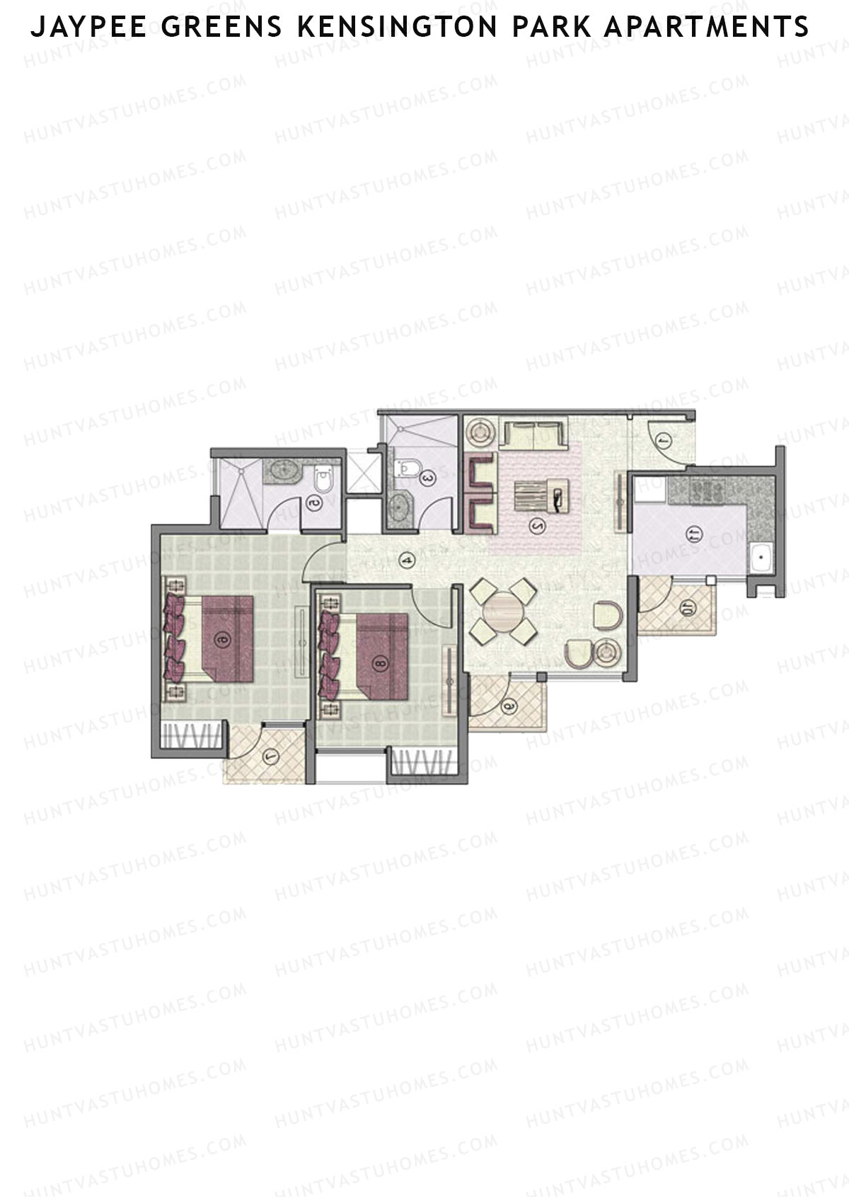 Jaypee Greens Kensington Park Apartments KPA 4 Unit 4 Floor Plan
