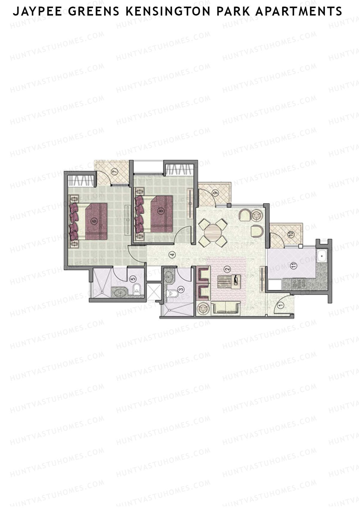 Jaypee Greens Kensington Park Apartments KPA 4 Unit 5 Floor Plan