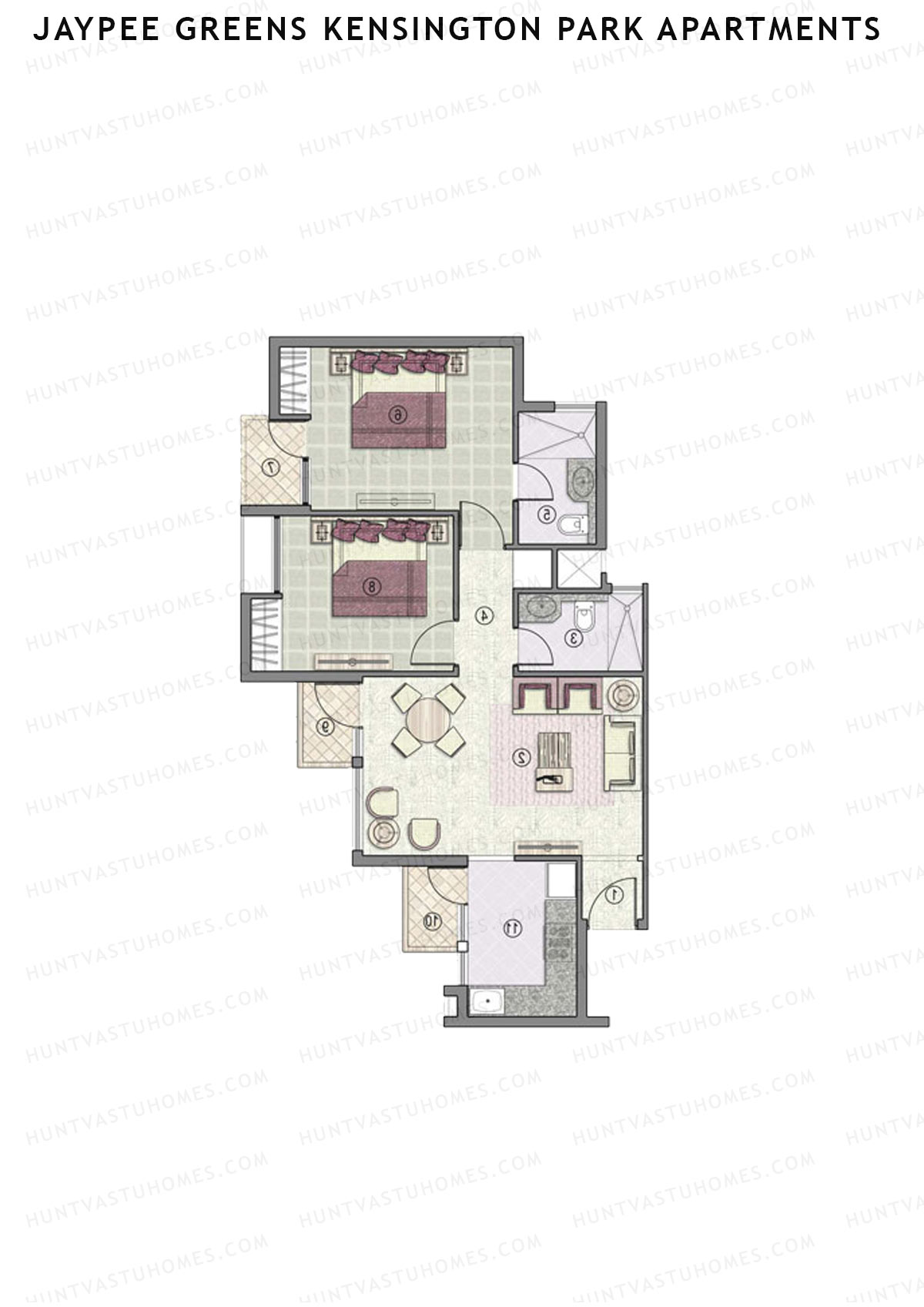 Jaypee Greens Kensington Park Apartments KPA 5 Unit 1 Floor Plan