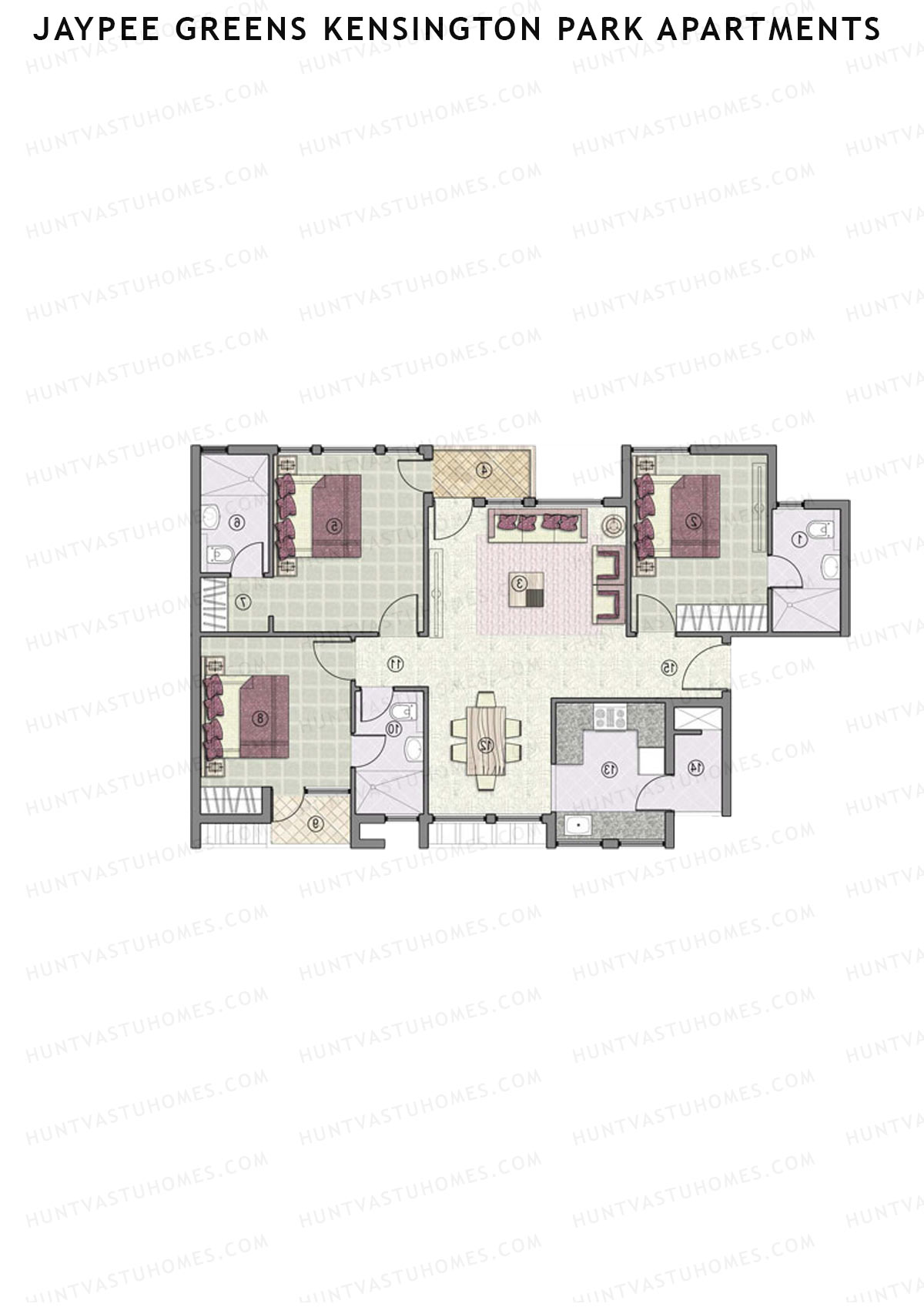 Jaypee Greens Kensington Park Apartments KPA 5 Unit 6 Floor Plan