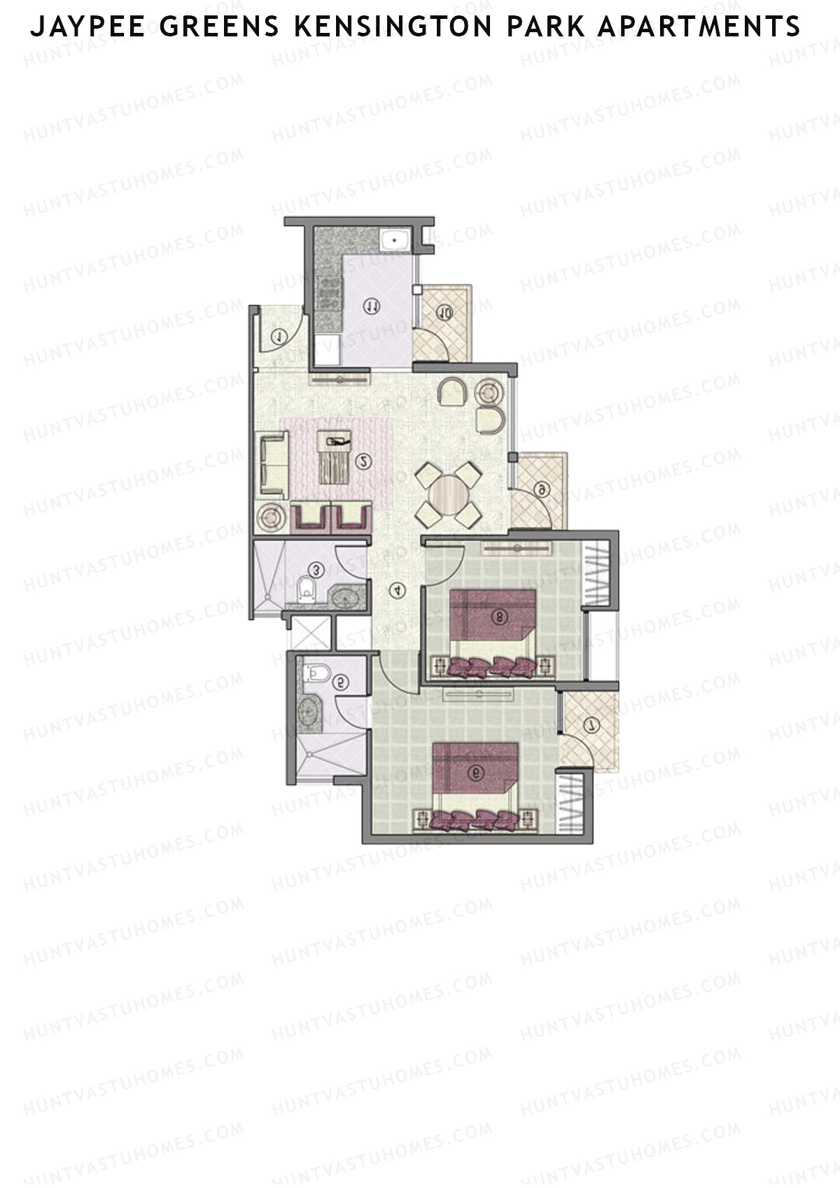 Jaypee Greens Kensington Park Apartments KPA 6 Unit 4 Floor Plan