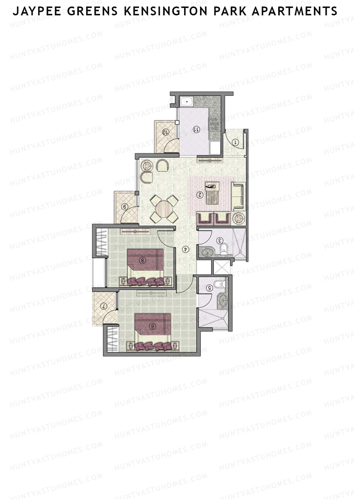 Jaypee Greens Kensington Park Apartments KPA 6 Unit 5 Floor Plan