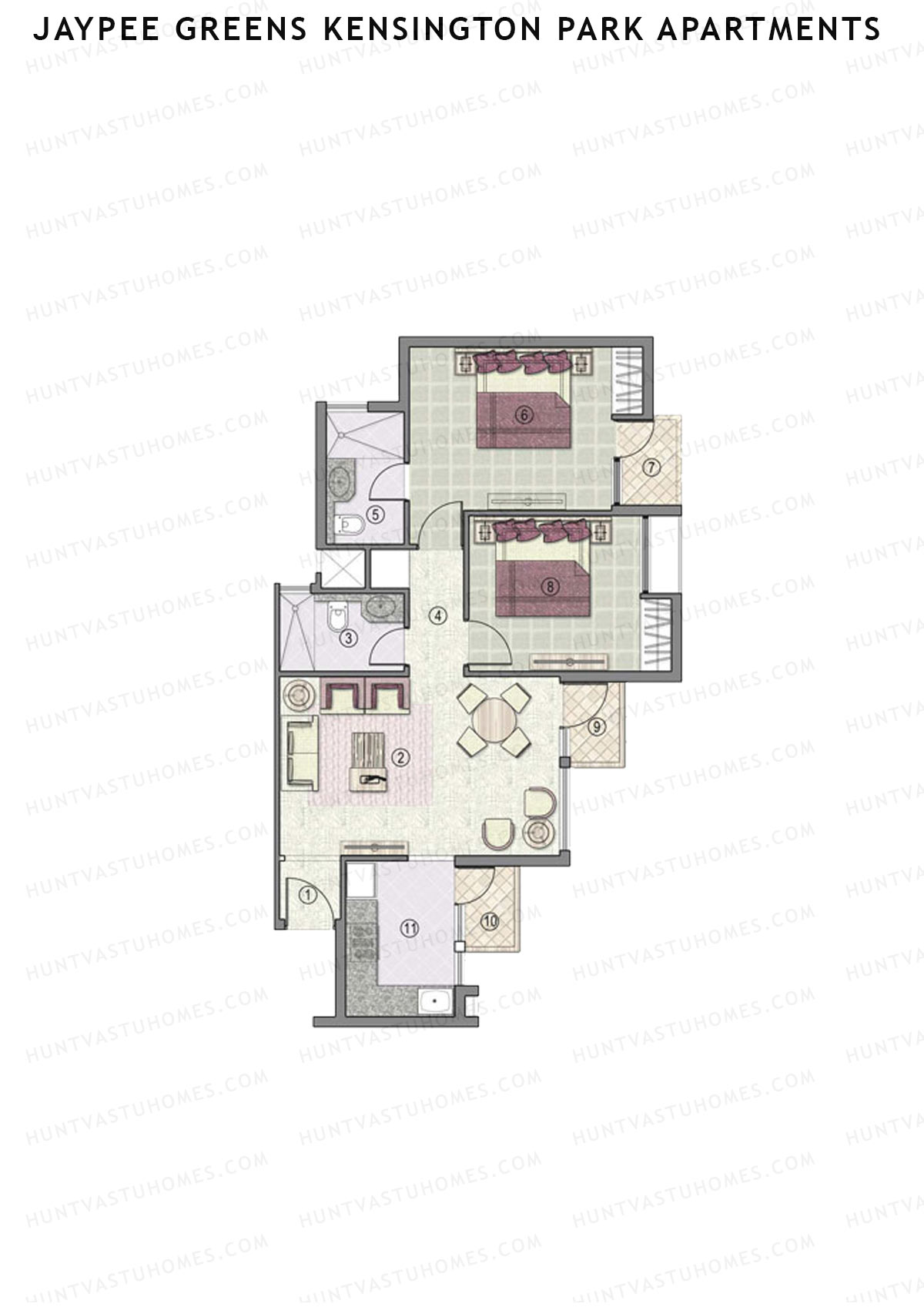 Jaypee Greens Kensington Park Apartments KPA 9 Unit 4 Floor Plan