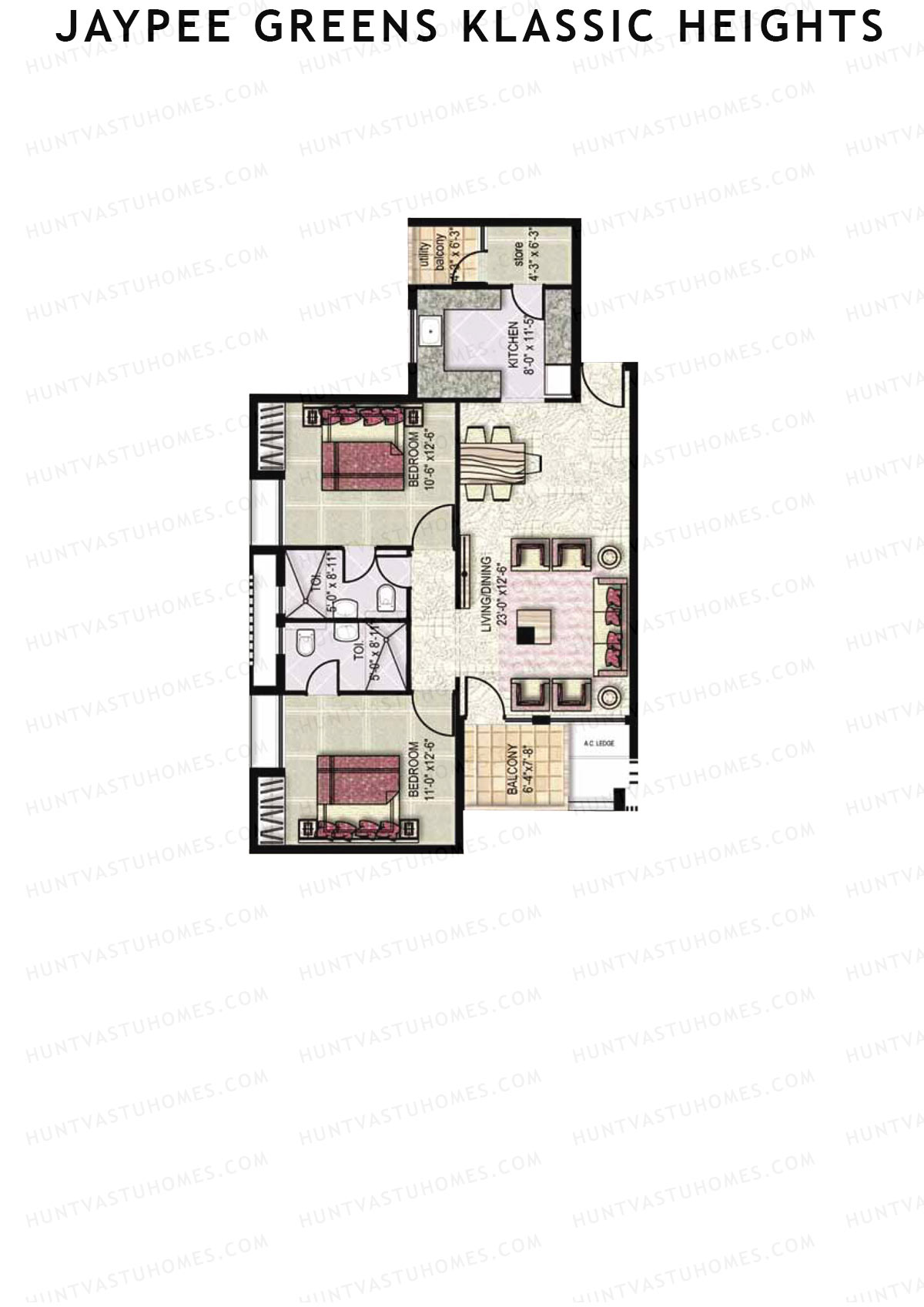 Jaypee Greens Klassic Heights Tower D4 Unit 4 Floor Plan