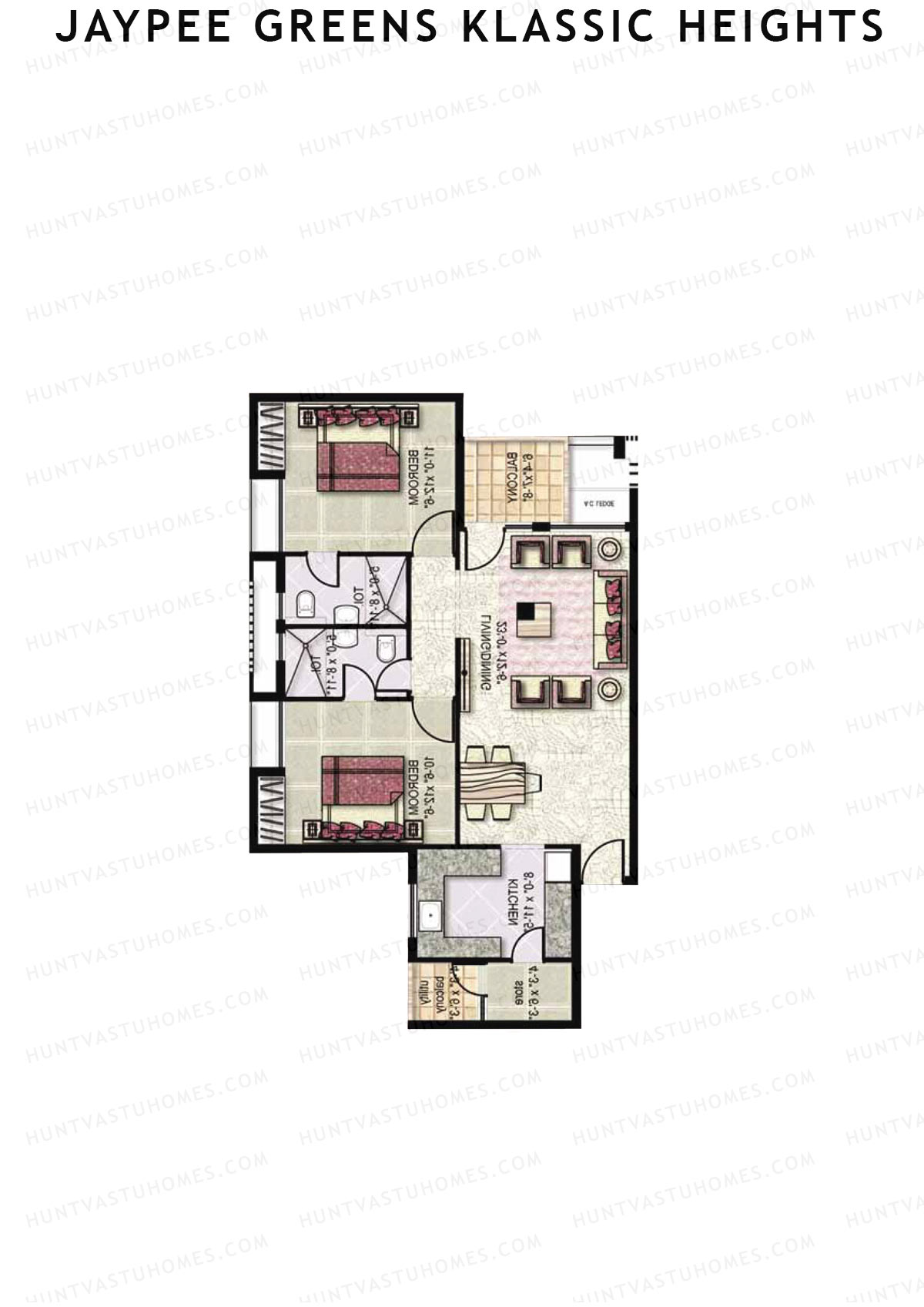 Jaypee Greens Klassic Heights Tower D5 Unit 4 Floor Plan