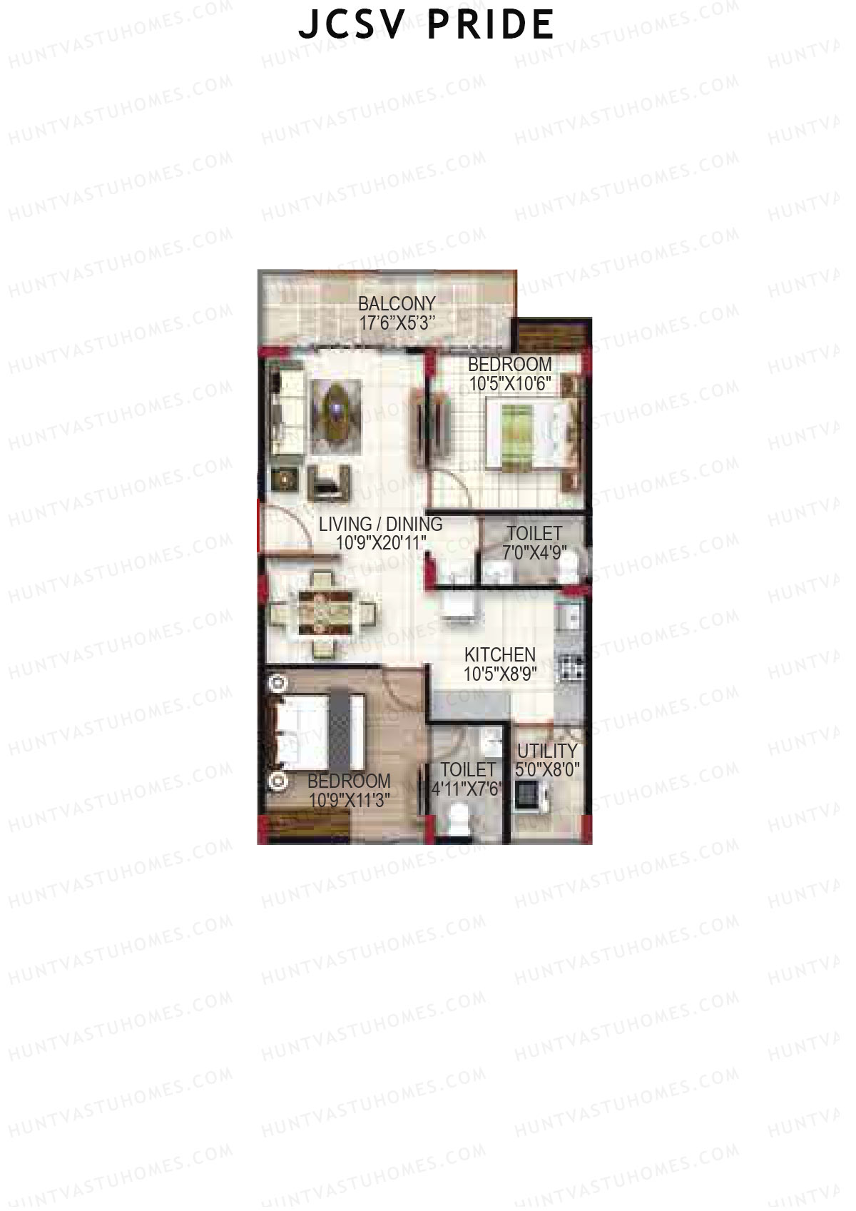 JCSV Pride Block A Unit 11 Floor Plan