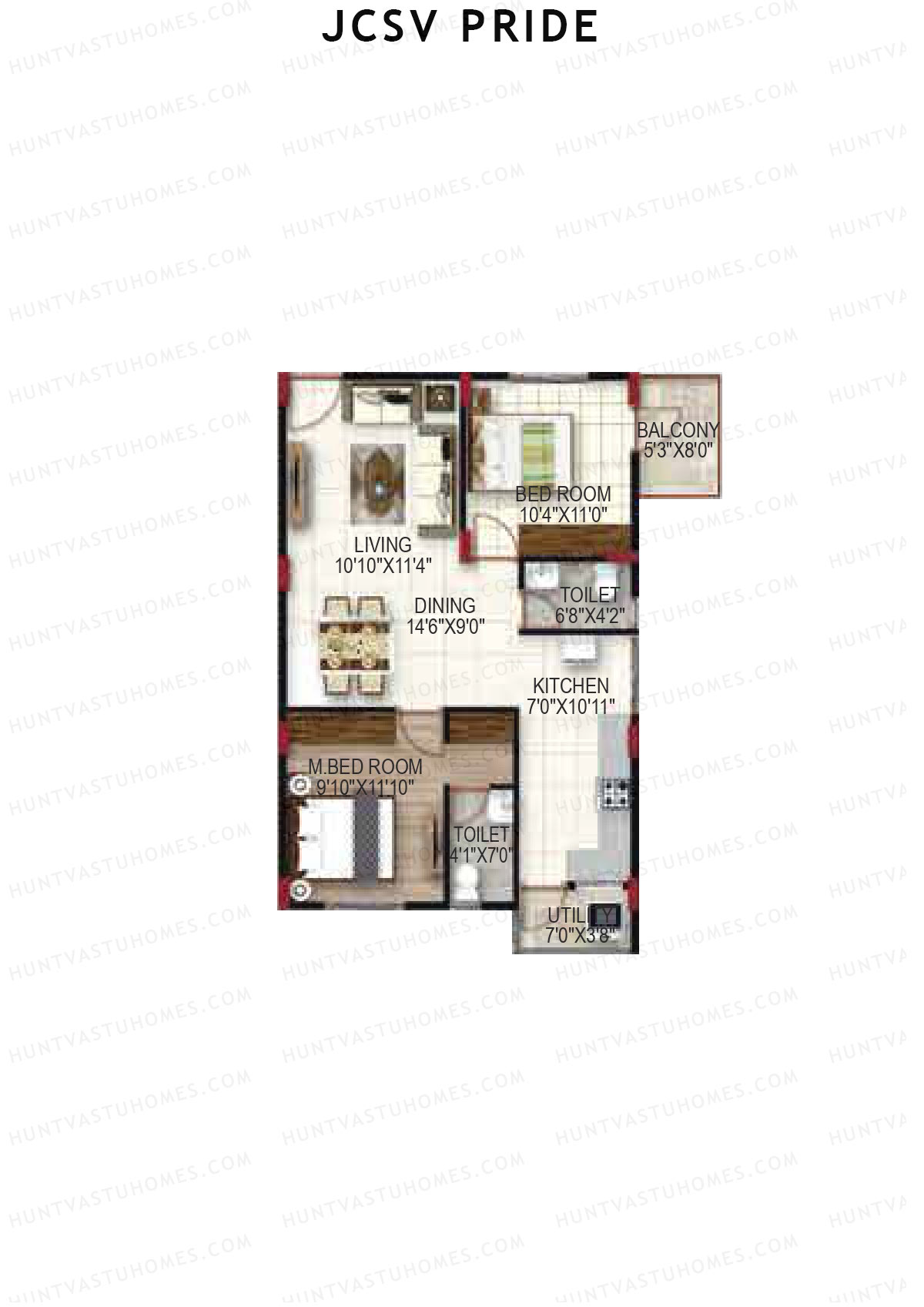 JCSV Pride Block A Unit 12 Floor Plan