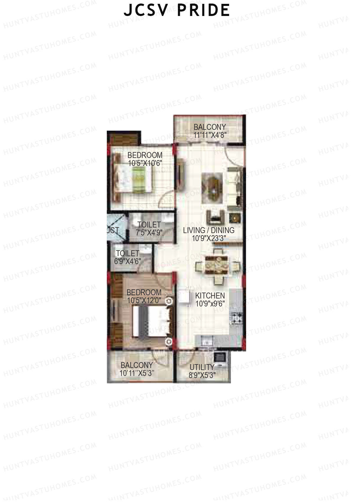 JCSV Pride Block A Unit 14 Floor Plan