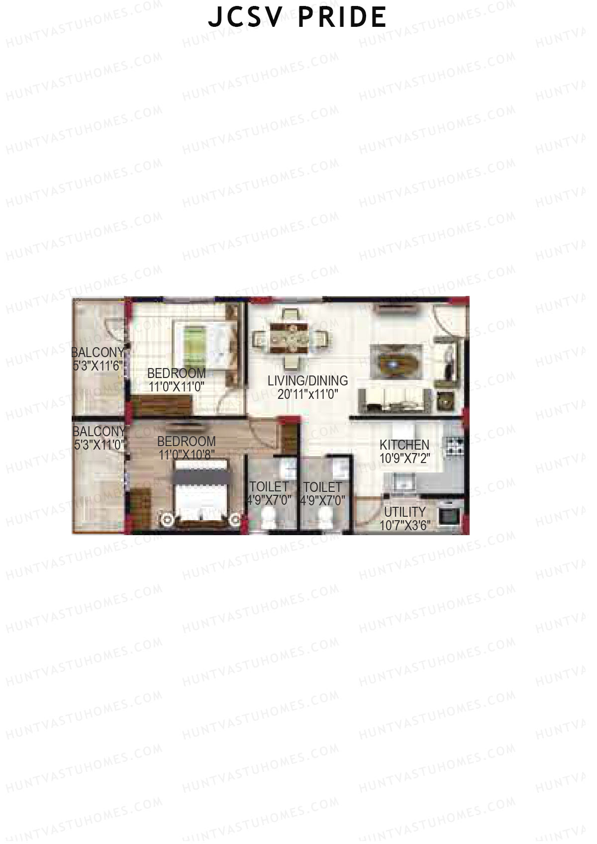 JCSV Pride Block A Unit 17 Floor Plan