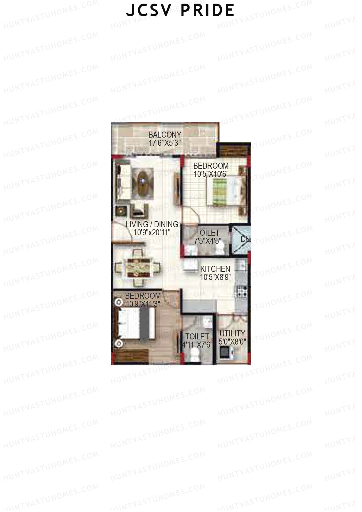 JCSV Pride Block A Unit 19 Floor Plan