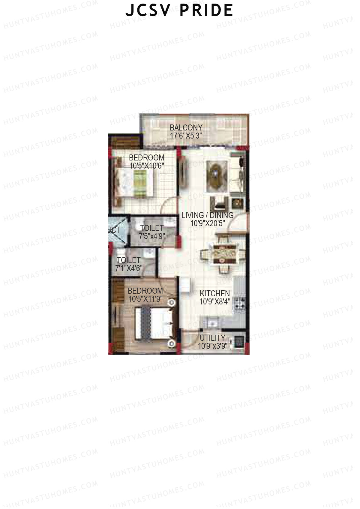 JCSV Pride Block A Unit 20 Floor Plan