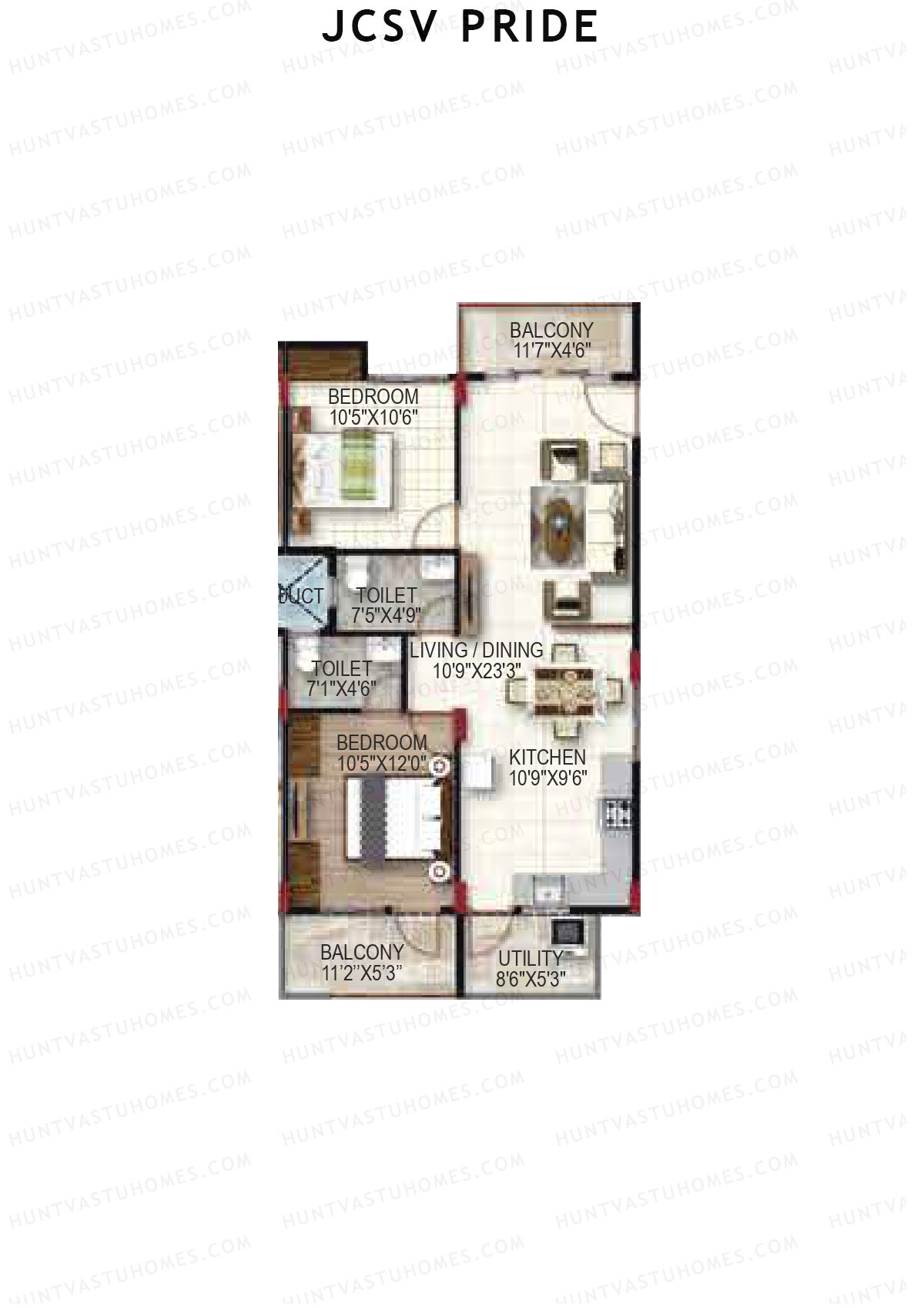 JCSV Pride Block A Unit 4 Floor Plan