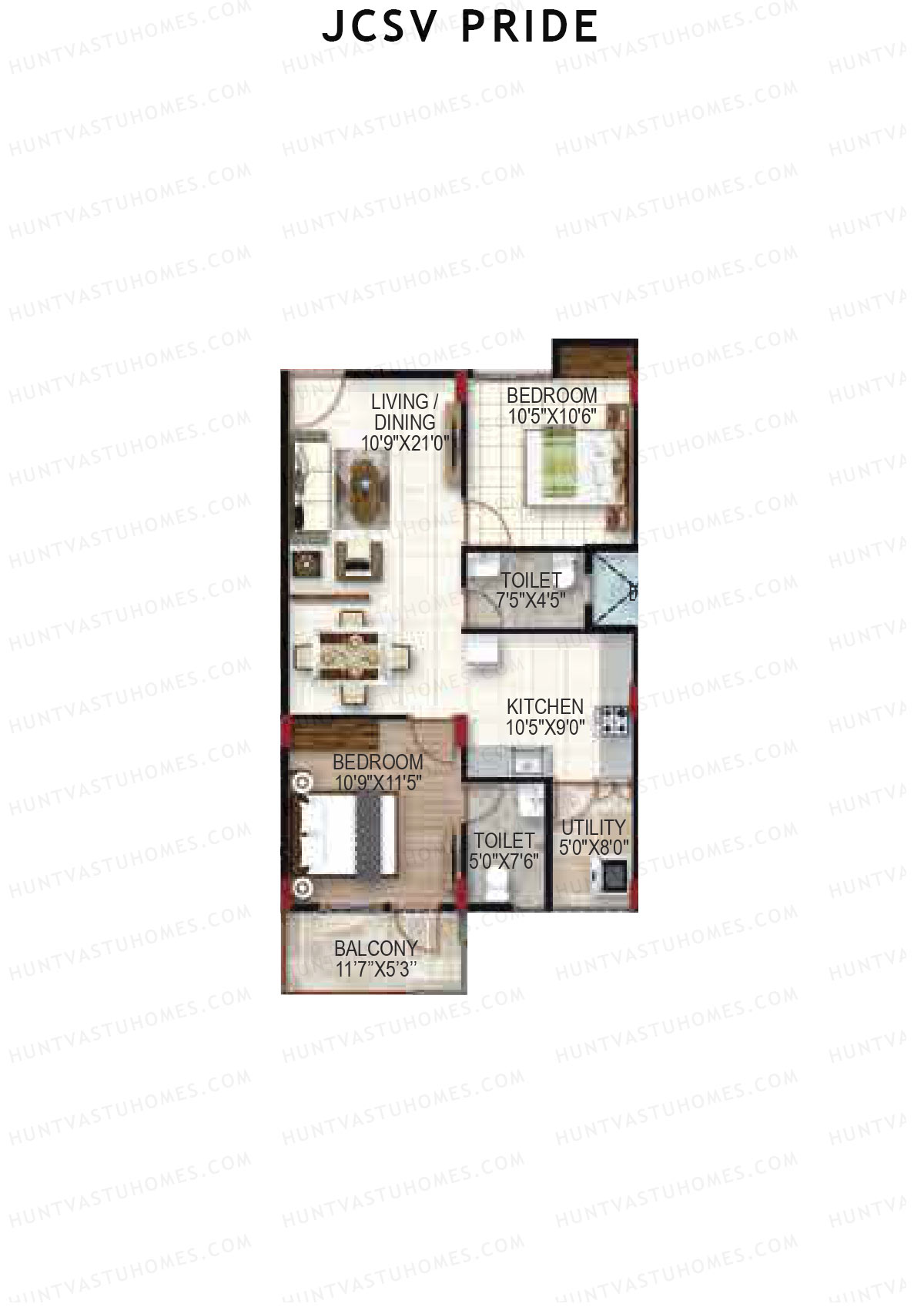 JCSV Pride Block A Unit 5 Floor Plan