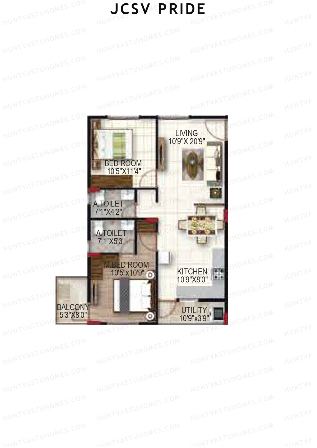 JCSV Pride Block A Unit 7 Floor Plan