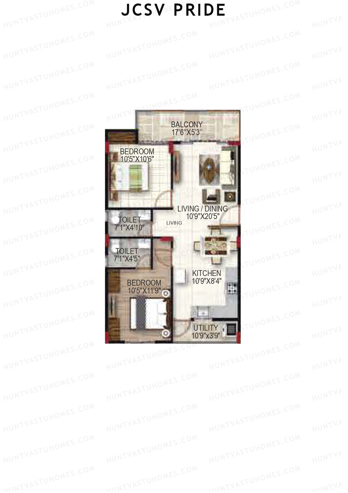JCSV Pride Block A Unit 8 Floor Plan