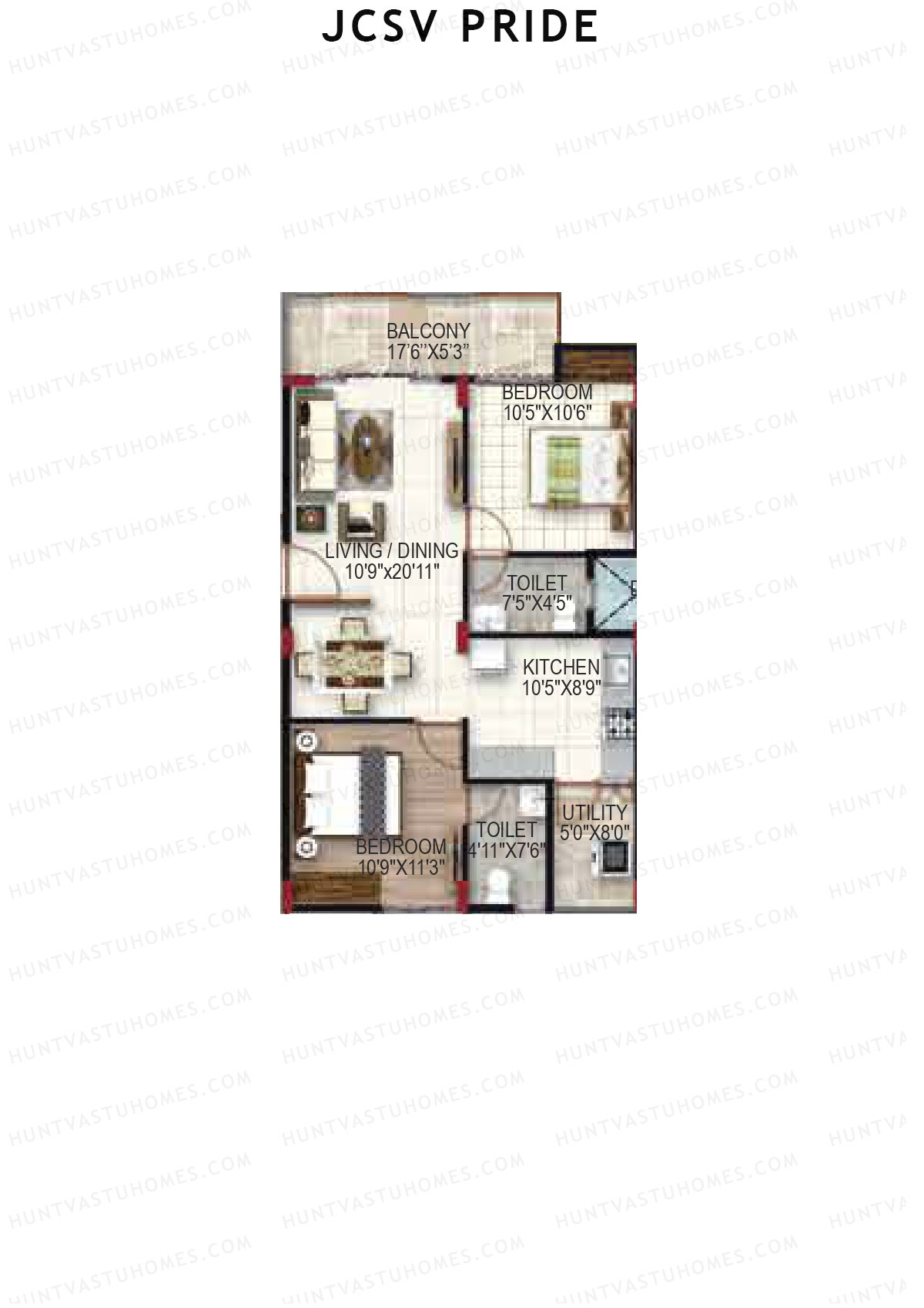JCSV Pride Block A Unit 9 Floor Plan