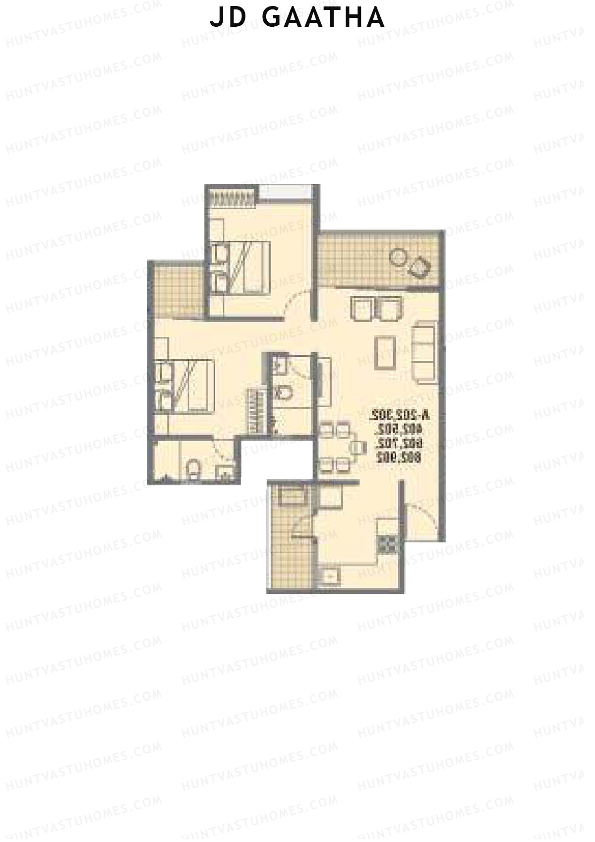 JD Gaatha Wing A Unit 3 Floor Plan