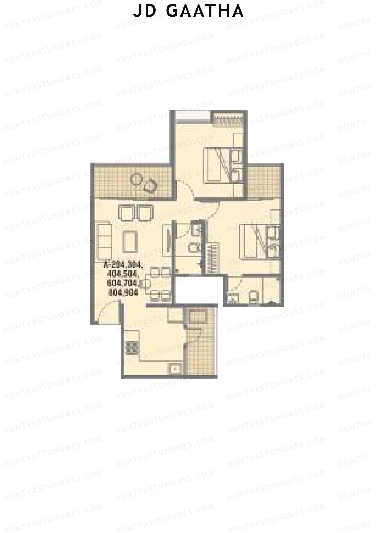 JD Gaatha Wing A Unit 4 Floor Plan