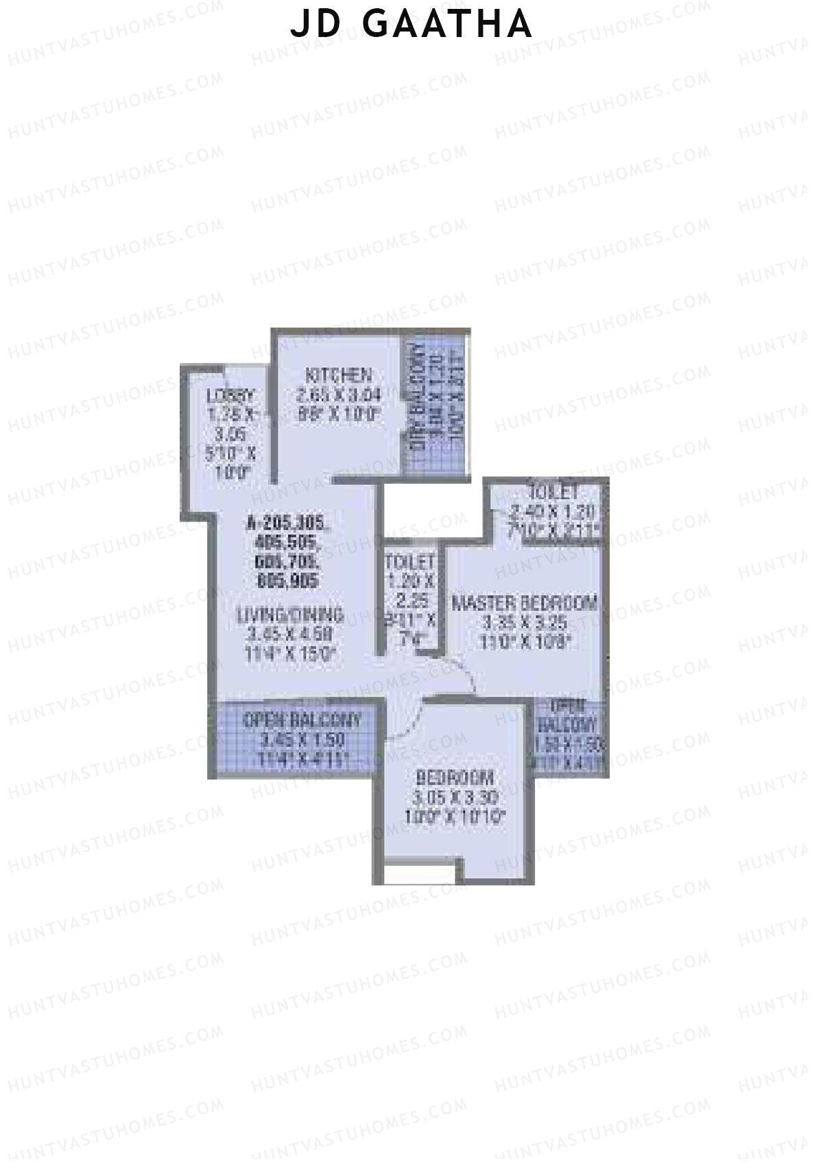 JD Gaatha Wing A Unit 5 Floor Plan