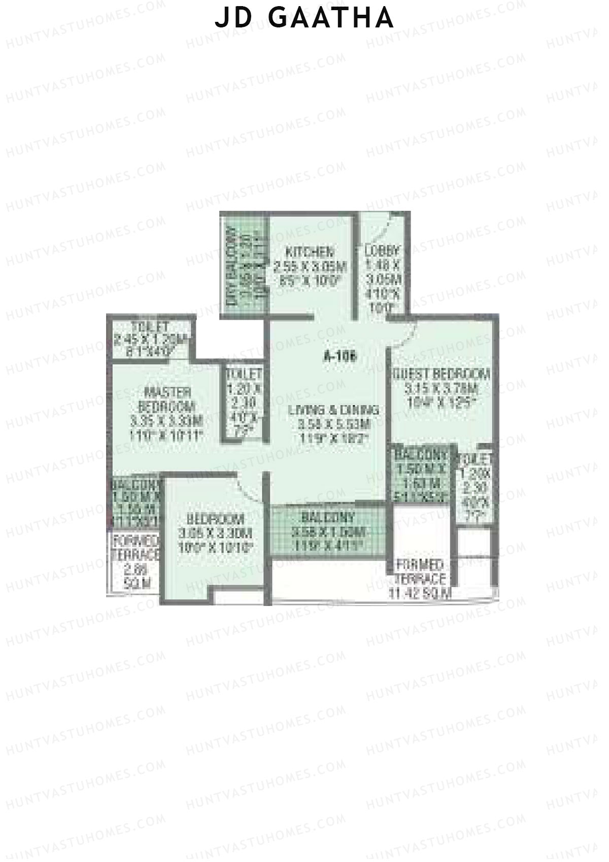 JD Gaatha Wing A Unit 6 Floor Plan
