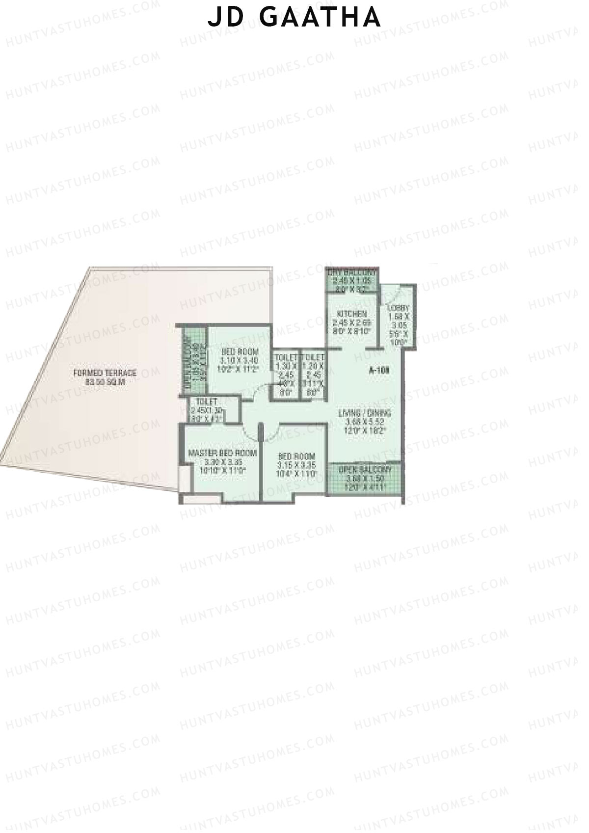 JD Gaatha Wing A Unit 8 Floor Plan