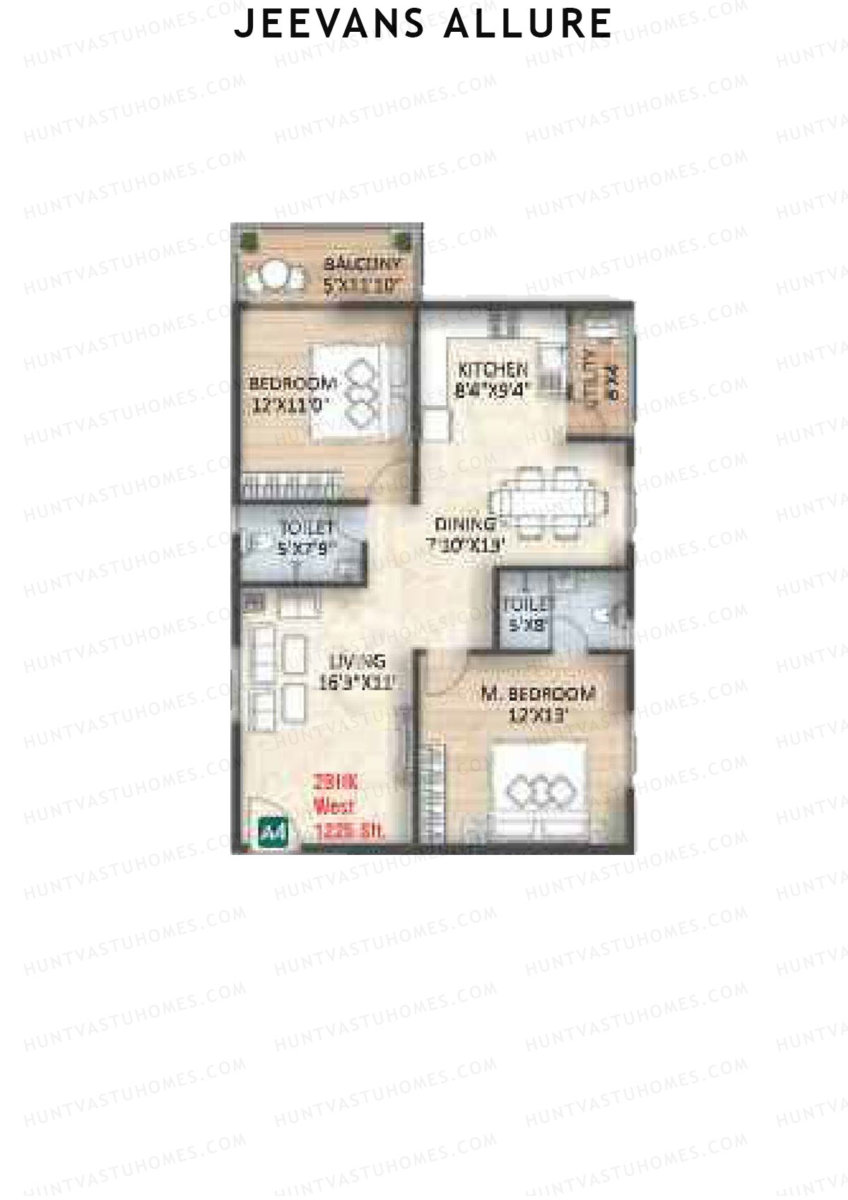 Jeevans Allure Block A Unit A4 Floor Plan