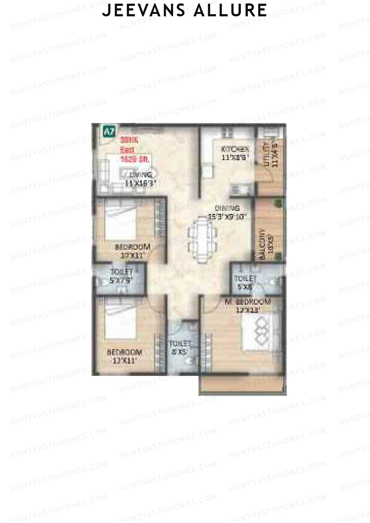 Jeevans Allure Block A Unit A7 Floor Plan