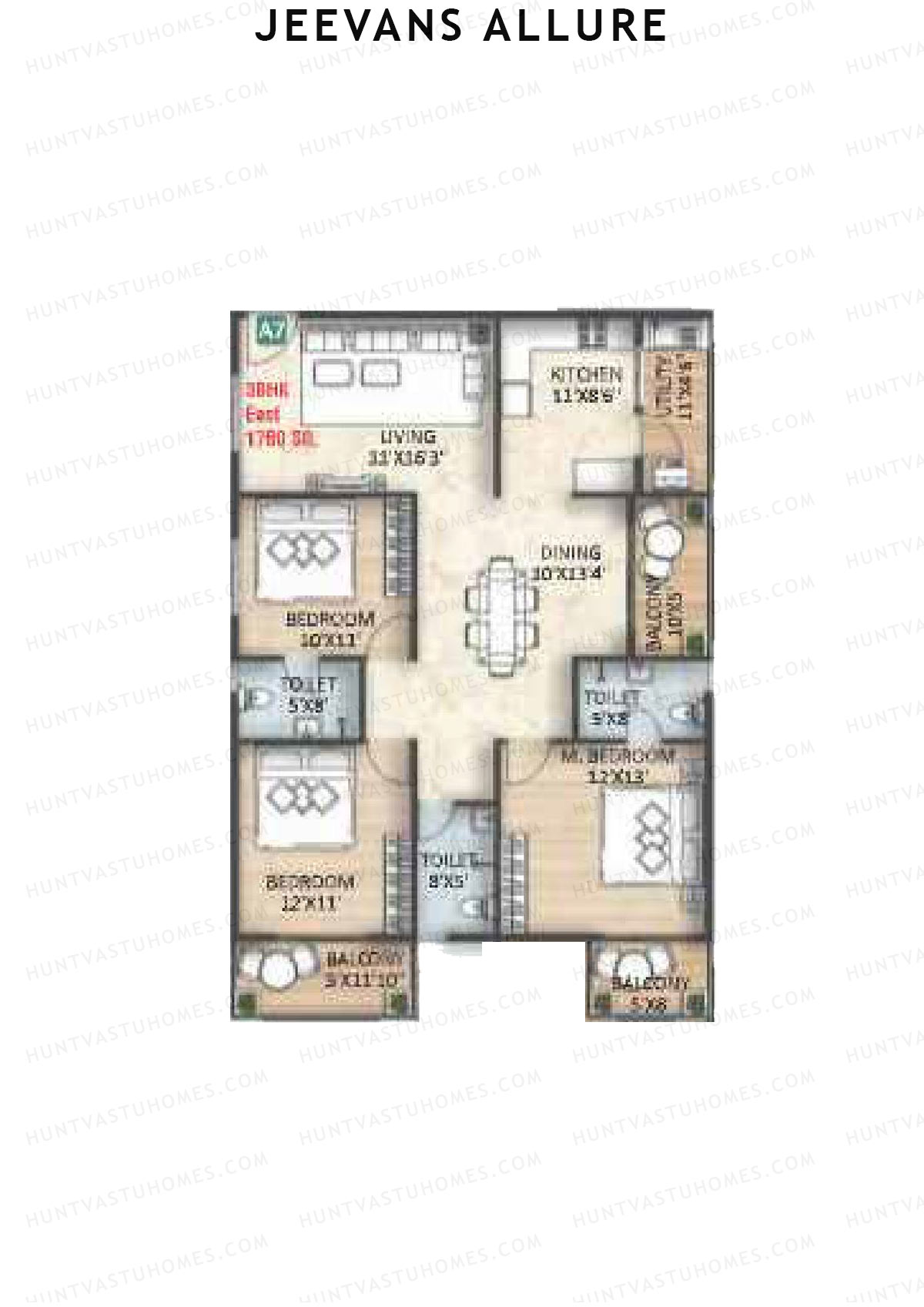 Jeevans Allure Block A Unit A7 Floor Plan