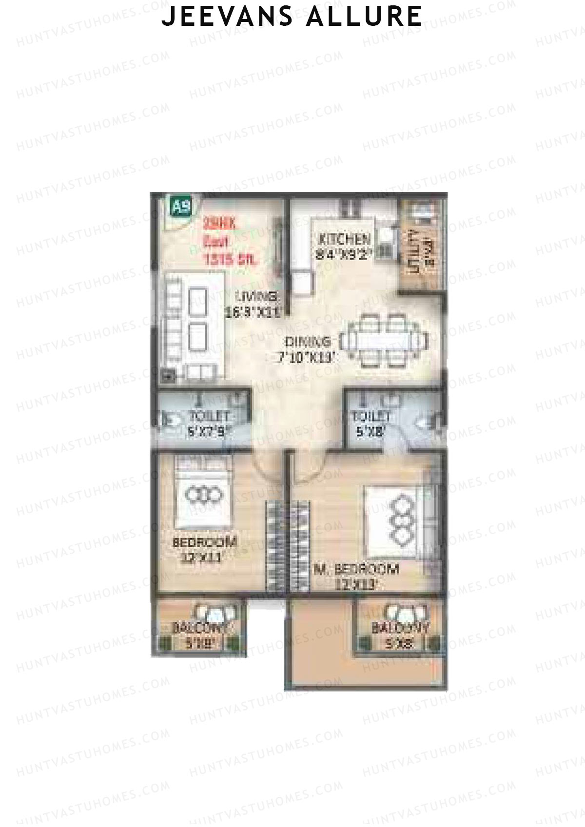 Jeevans Allure Block A Unit A9 Floor Plan