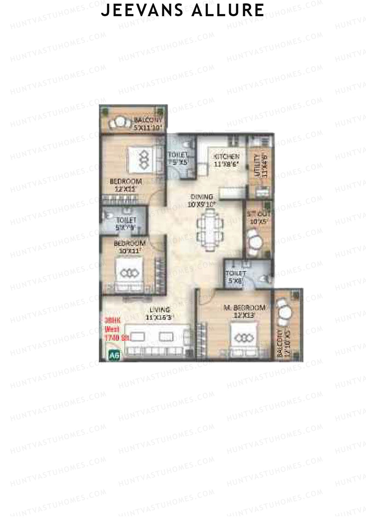 Jeevans Allure Block B Unit B6 Floor Plan