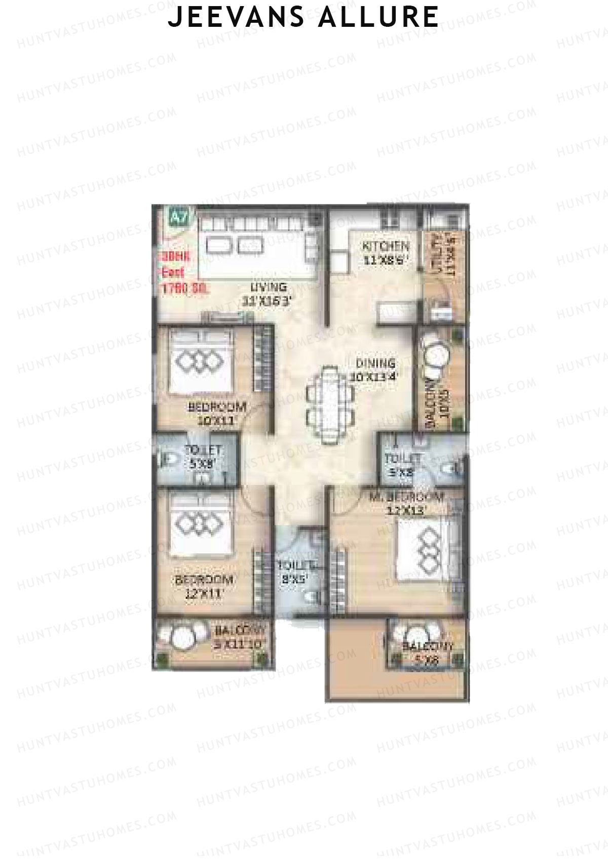 Jeevans Allure Block B Unit B7 Floor Plan