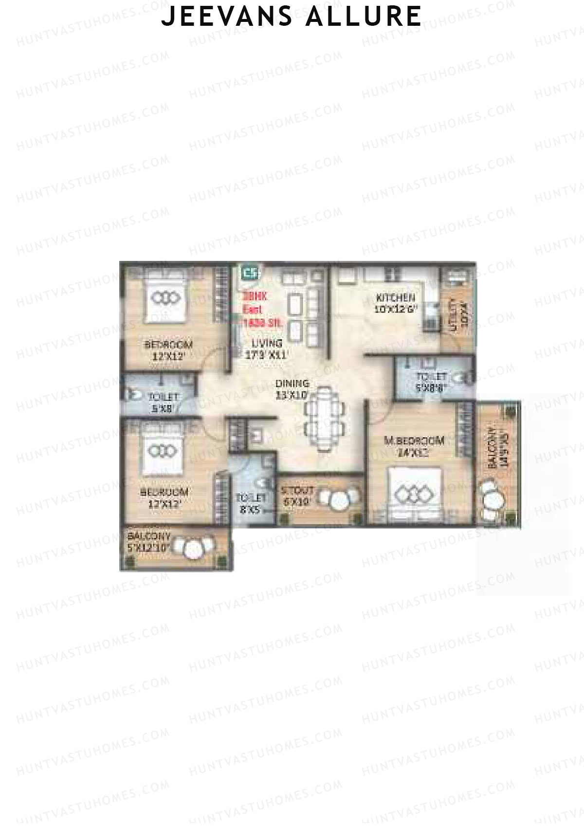 Jeevans Allure Block C Unit C5 Floor Plan