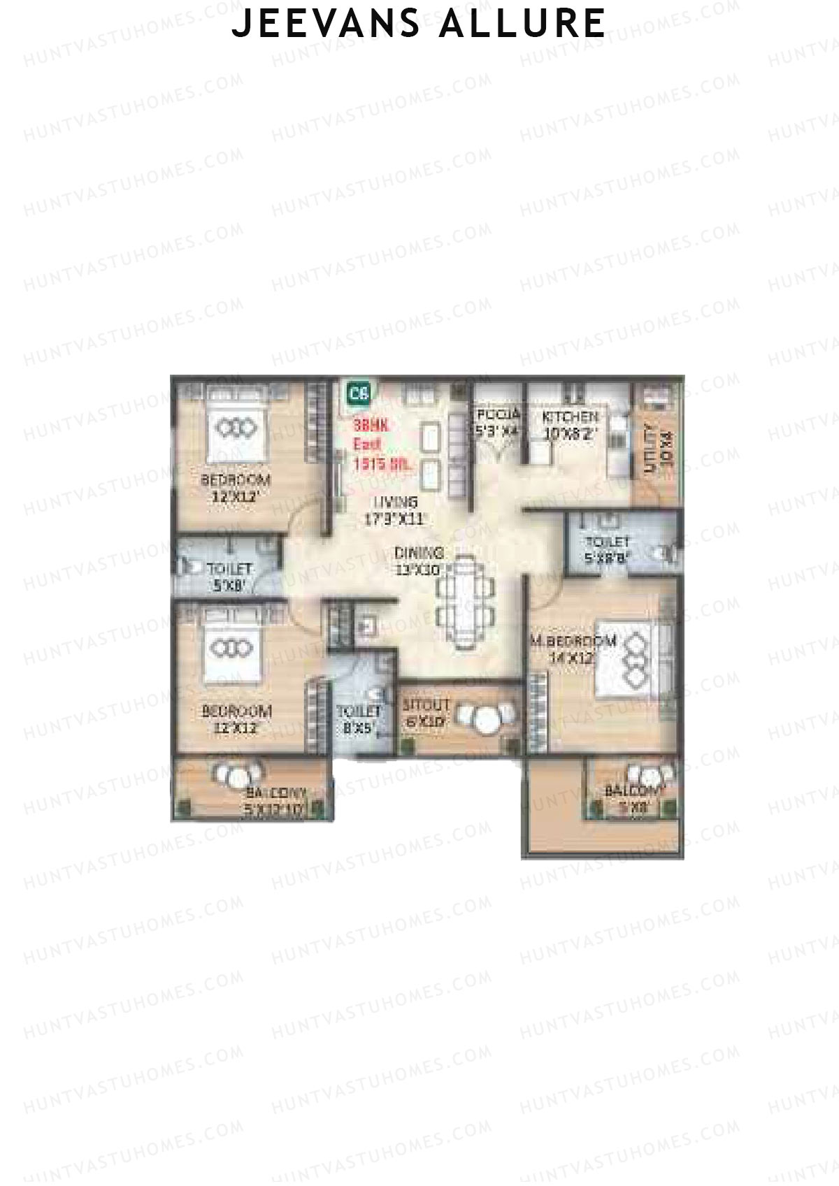 Jeevans Allure Block C Unit C7 Floor Plan