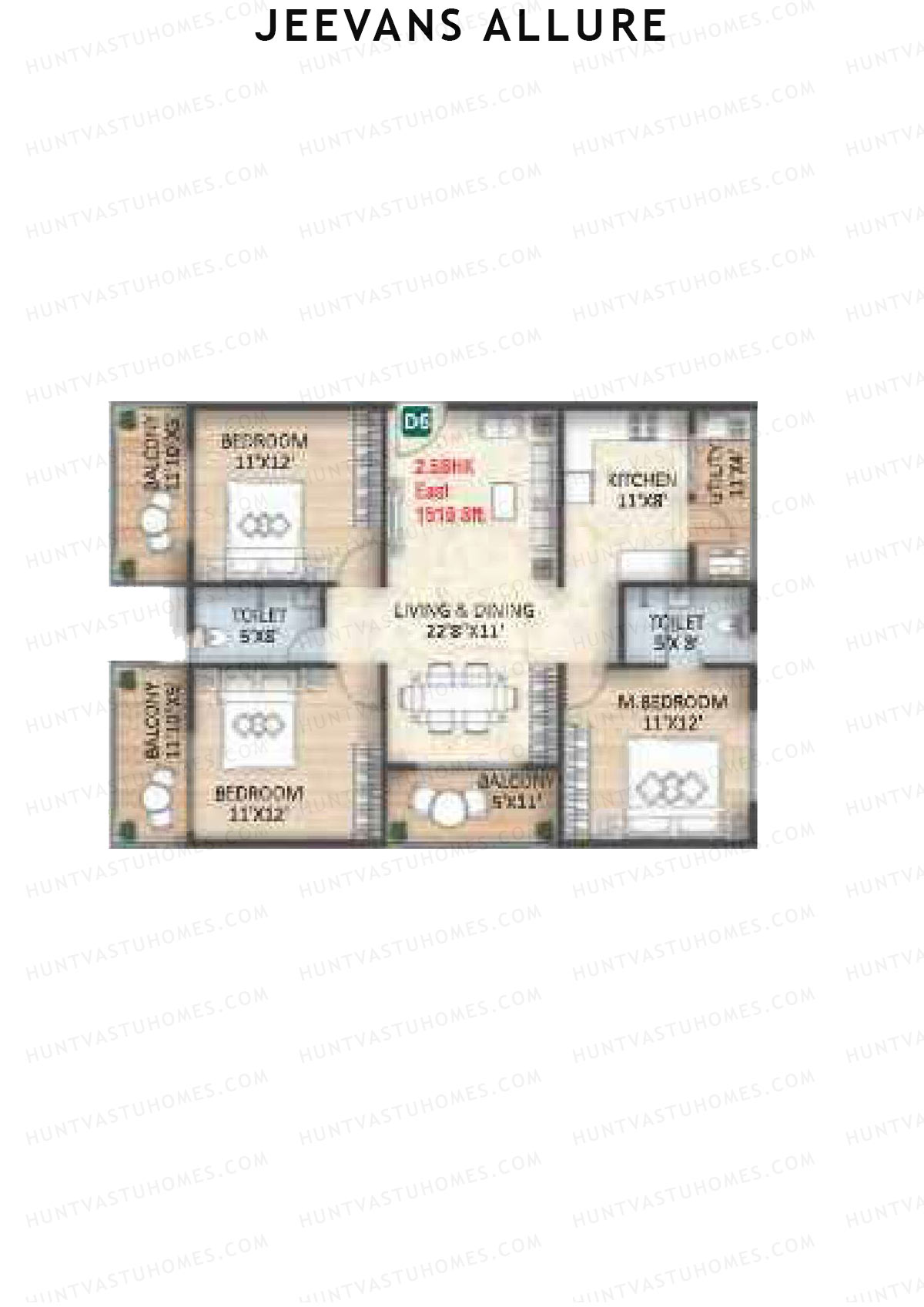 Jeevans Allure Block D Unit D6 Floor Plan