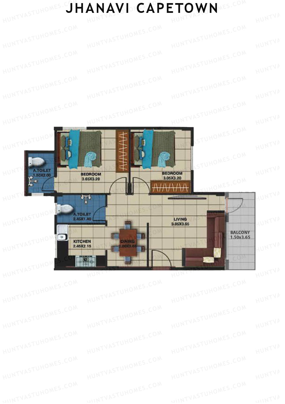 Jhanavi Capetown Block B Unit 7 Floor Plan
