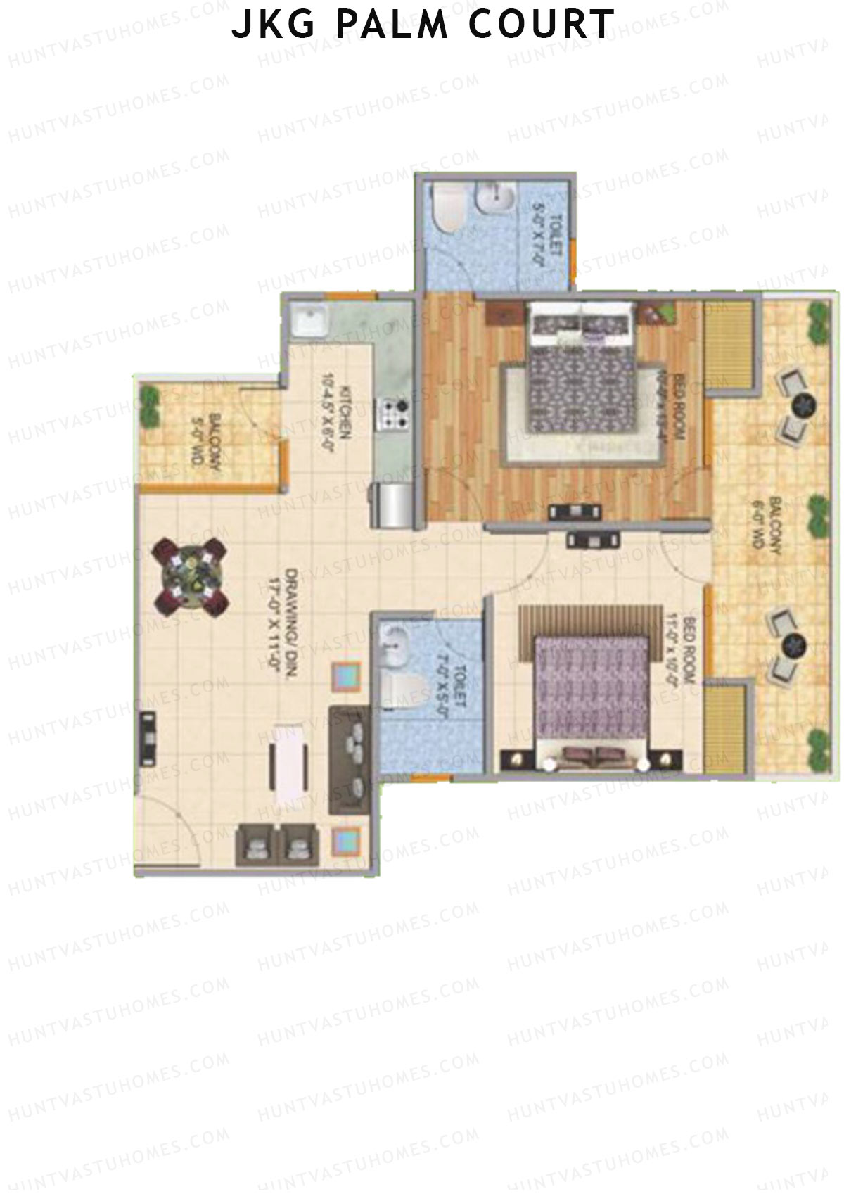 JKG Palm Court Tower A1 Unit 2 Floor Plan