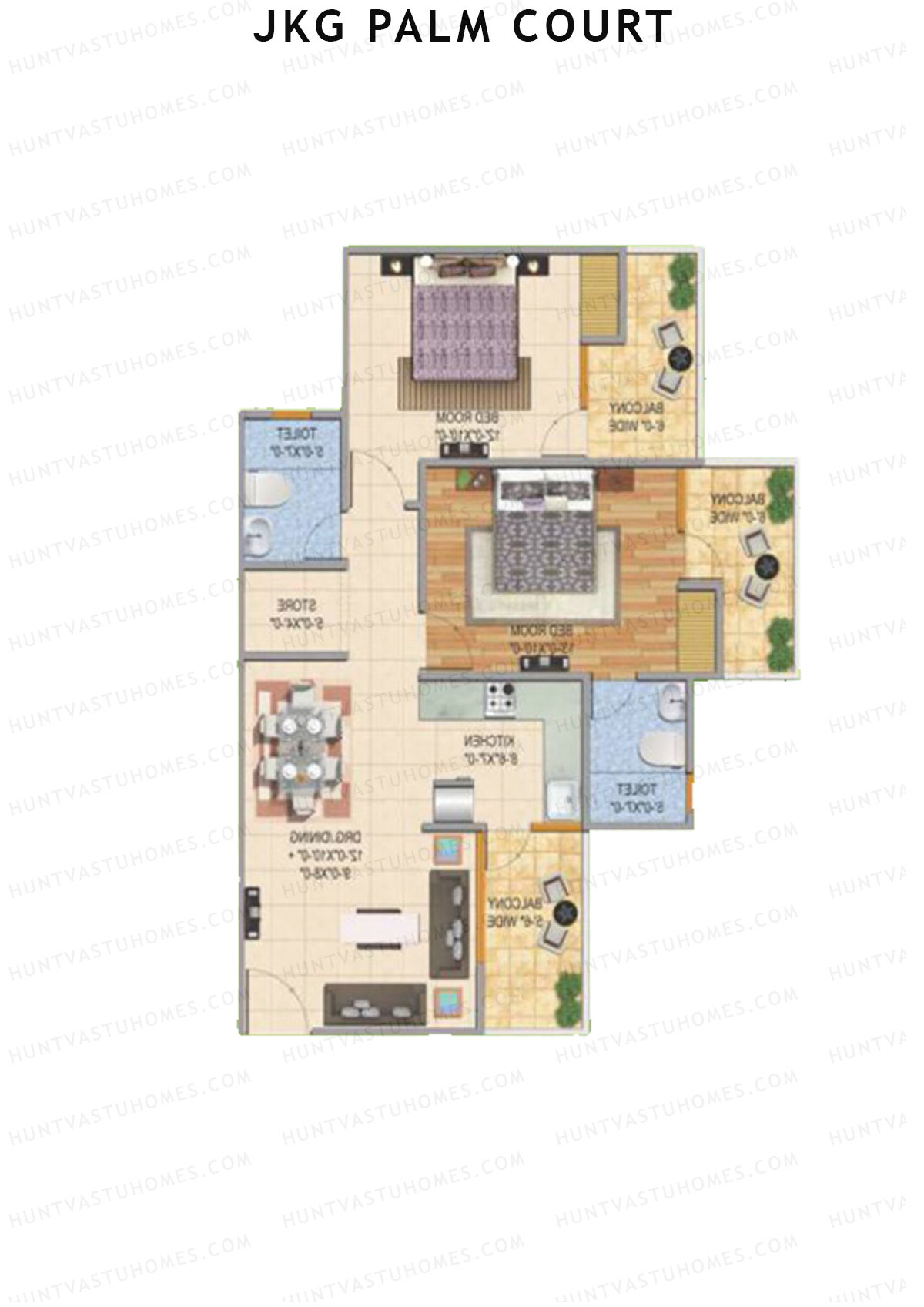 JKG Palm Court Tower A1 Unit 3 Floor Plan